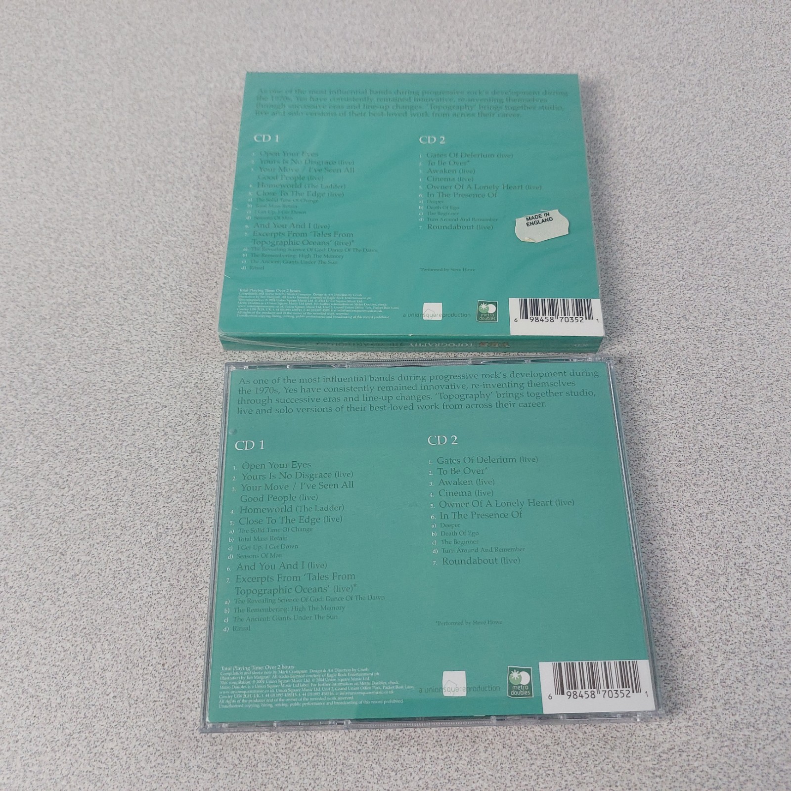 2-CD YES Topography The Anthology 2004 EU METRDCD535 Union SquareLN READ