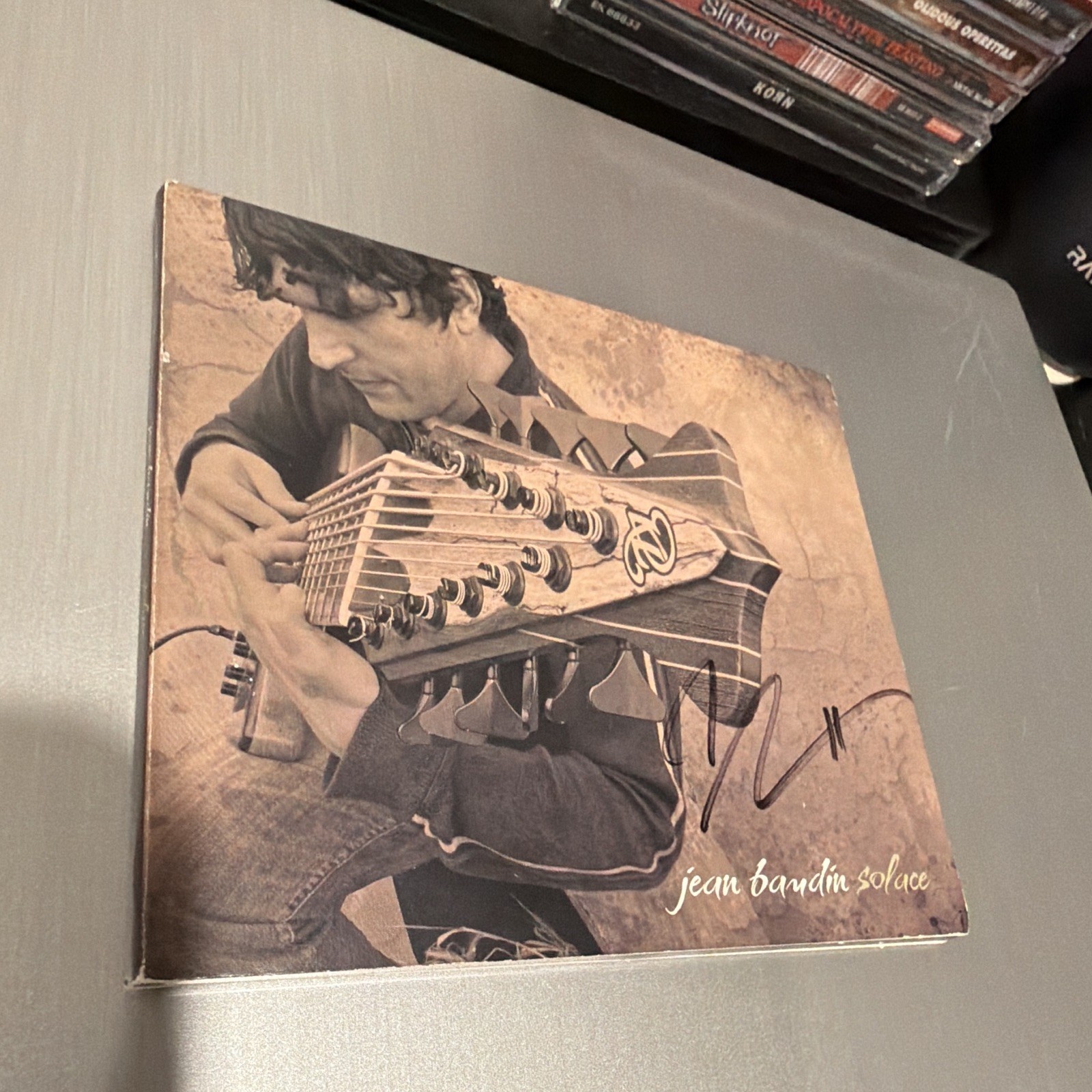 (SIGNED by Jean Baudin Solace) CD Album 2020 Instrumental Guitar Jewel Case