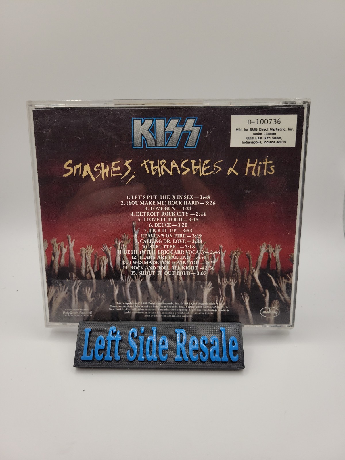 KISS Smashes Thrashes & Hits CD 1988 Mercury 8364272 Heavy Metal Greatest Hits