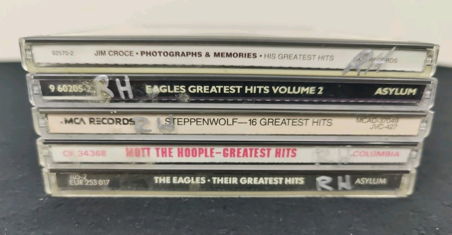 CD Lot Of 5 Rock Greatest Hits 1960's-1970's, Eagles, Steppenwolf, Jim Croce