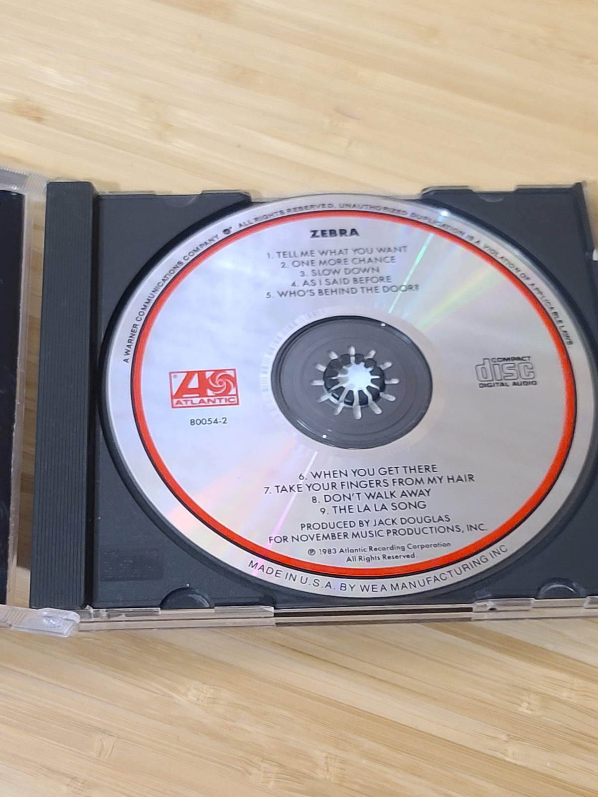 Zebra by Zebra (CD Atlantic Records 1983) One More Chance Who’s Behind The Door