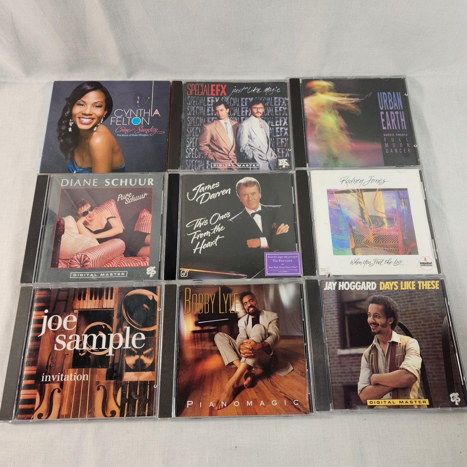 Smooth Jazz 9 CD LOT 1980s - 1990s Diane Schuur Joe Sample + .. Discs NM FREEShp