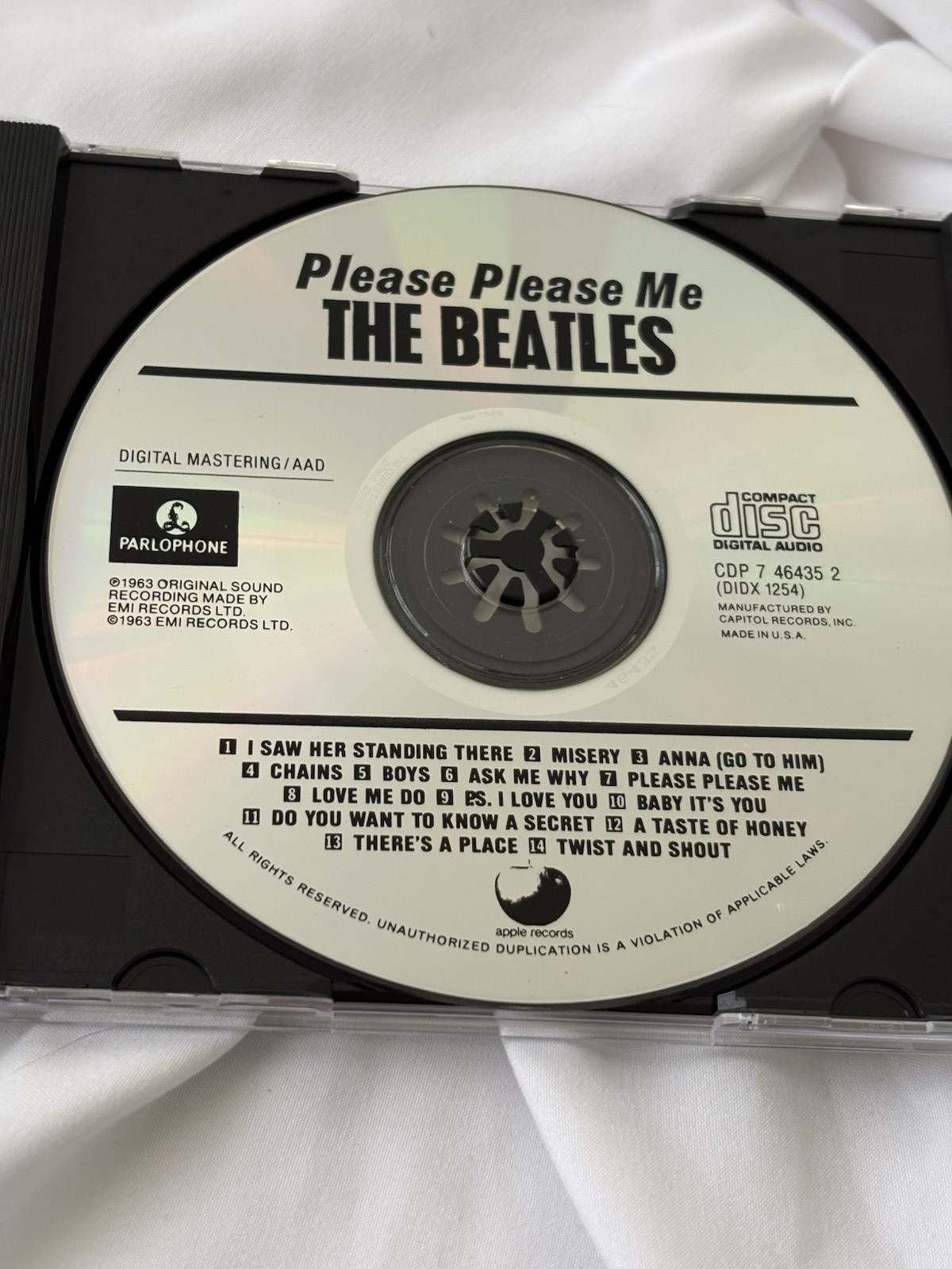 The Beatles Please Please Me CD EARLY PRESS! Parlophone CDP 7 464352 John Lennon
