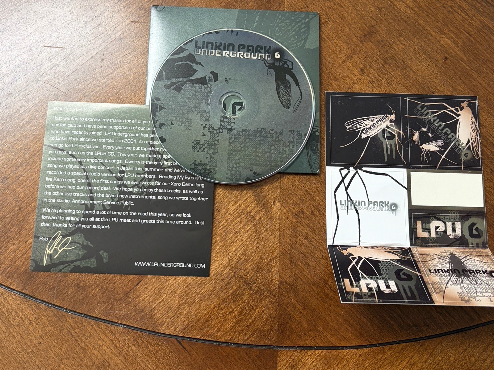 Linkin Park Underground 6 CD LPU 6.0 Fan Club EP 2006 - Original Stickers