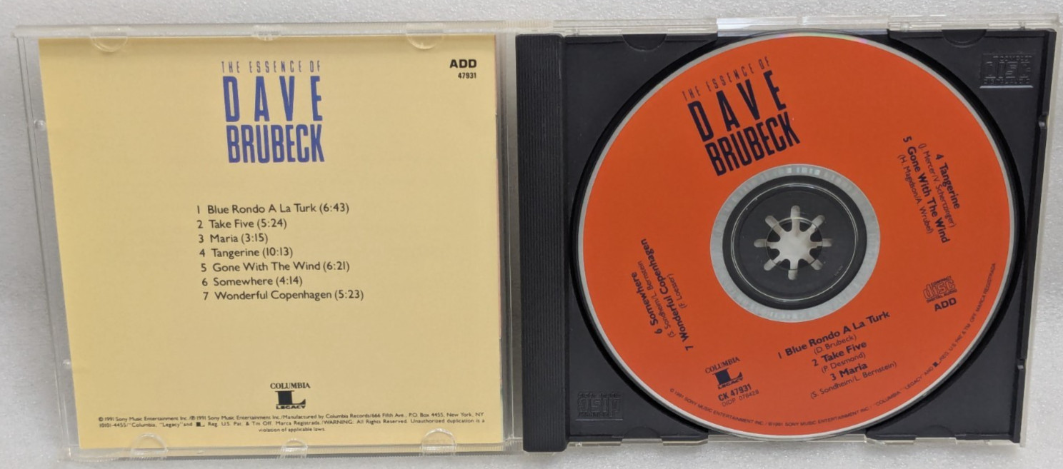 Dave Brubeck Essence of Dave Brubeck (CD, 1991, Sony Music / Columbia Legacy)