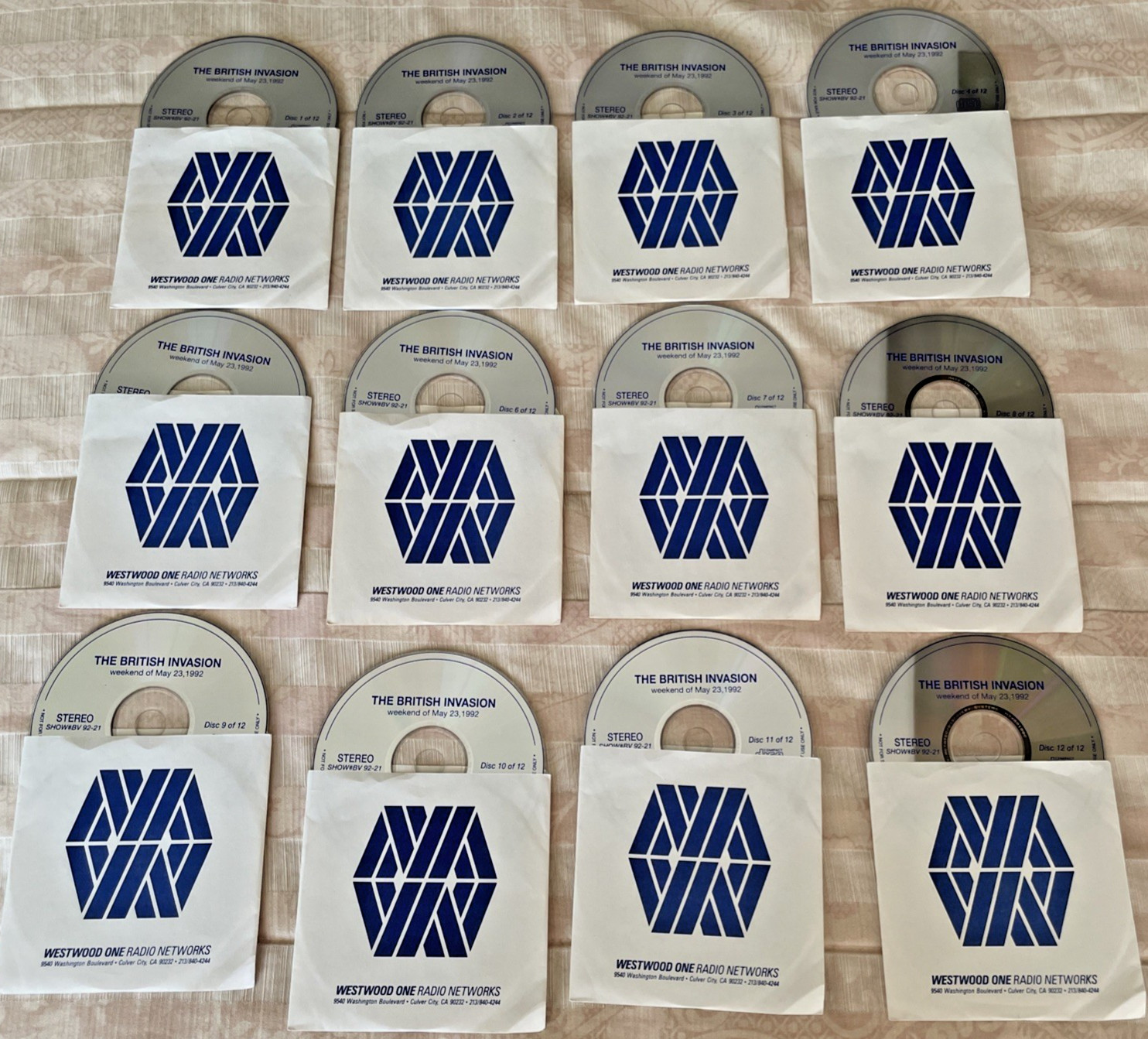 "The British Invasion" Westwood One Radio Show # 92-21 12 CD Set with Cue Sheets