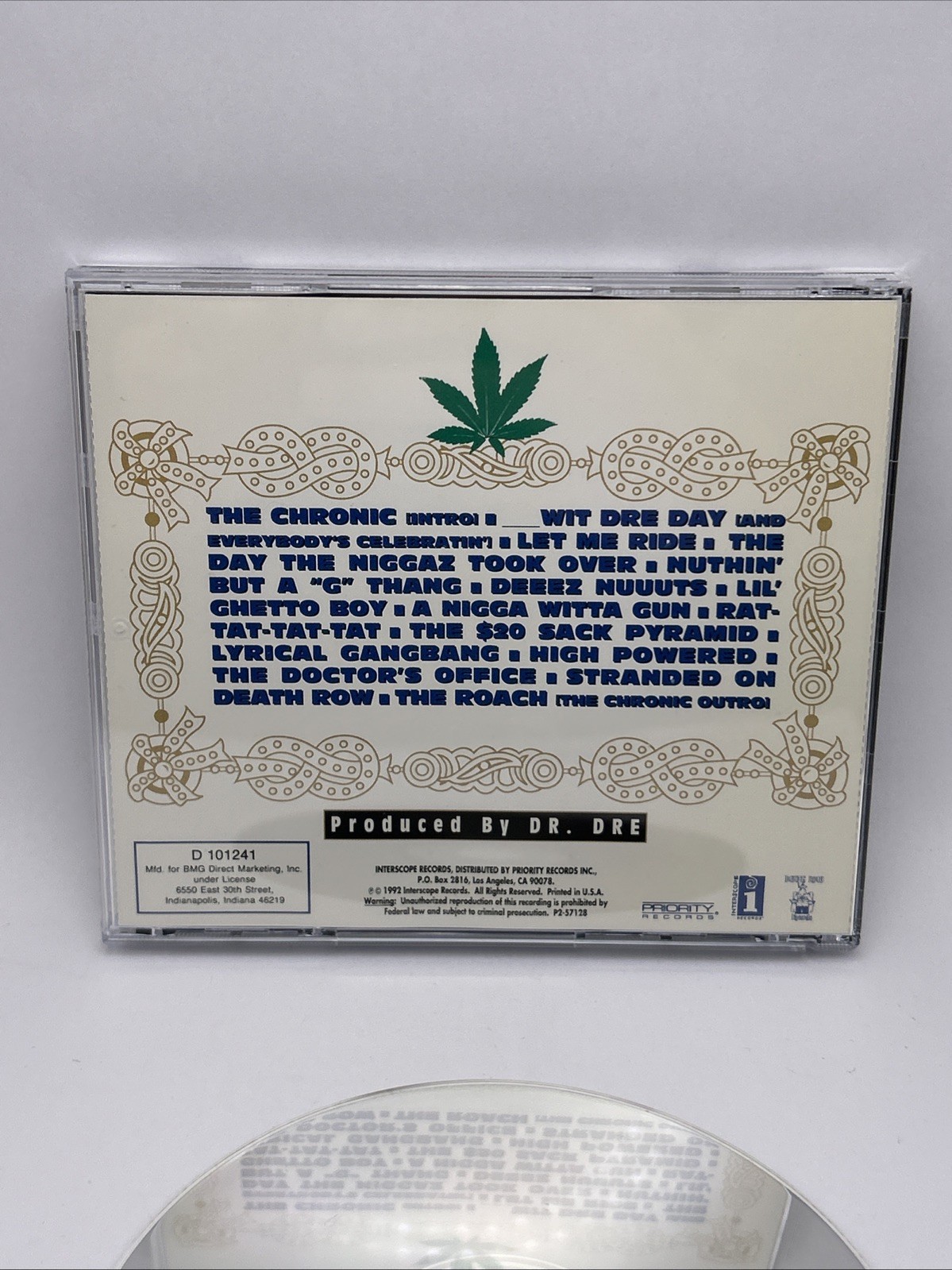 Vintage The Chronic (Explicit) Dr. Dre (CD Audio) Death Row-Clean-Tested