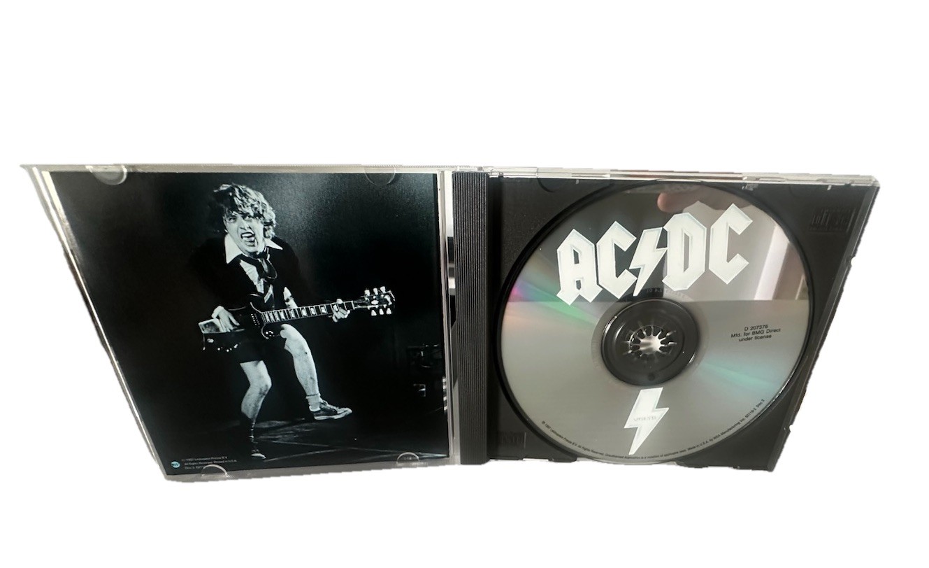 AC/DC BONFIRE VOLTS LIVE BACK BLACK Box Set Poster Booklet Sticker Pick tattoo