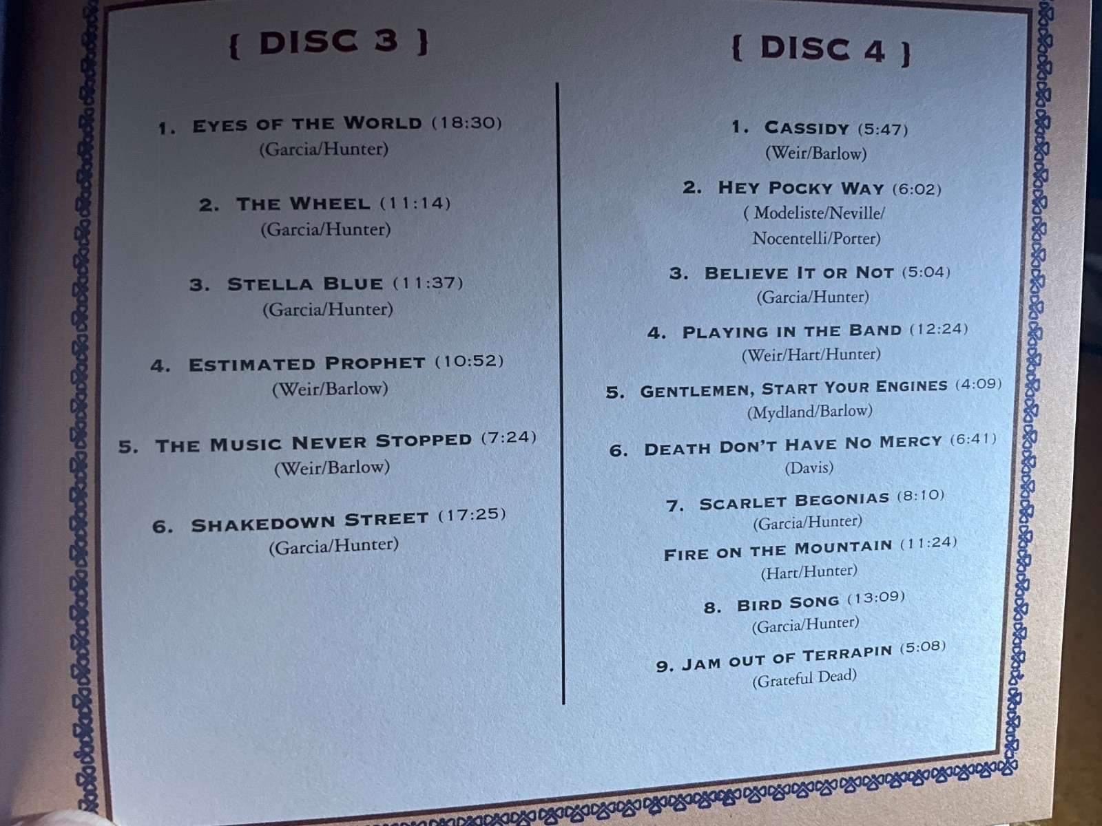N12-36 GRATEFUL DEAD So Many Roads (1965 - 1995) - 5 CD BOX SET GDCD 4066 - ROCK