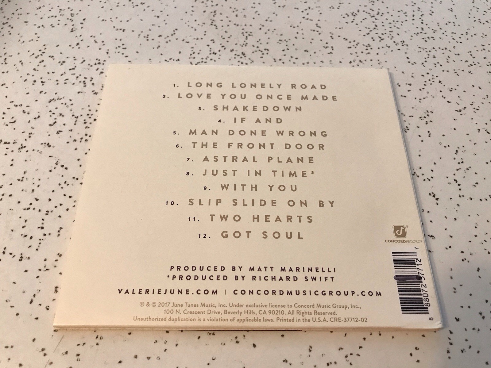 Valerie June CD The Order of Time 2017 VG Condition