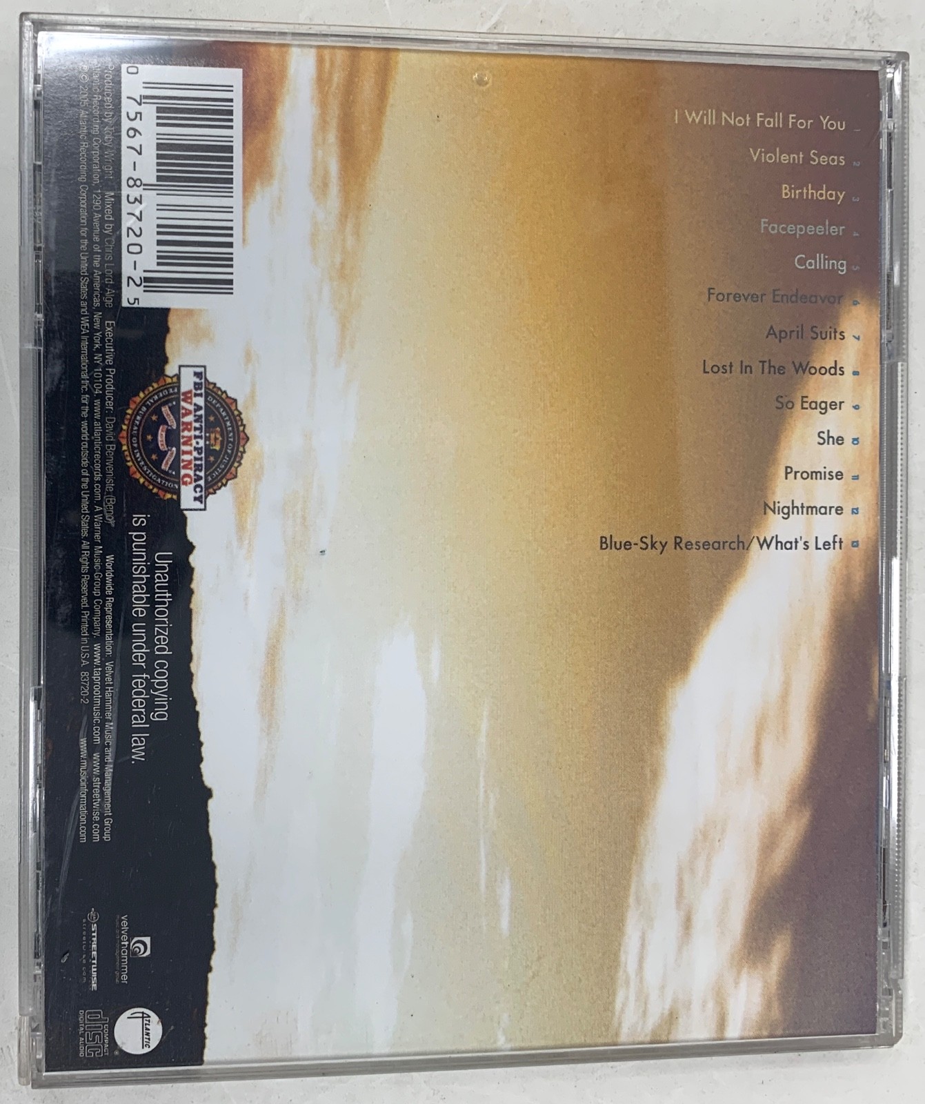 Blue-Sky Research by Taproot 2005 PROMO CD NM w/Promo Sticker FREE USA SHIP
