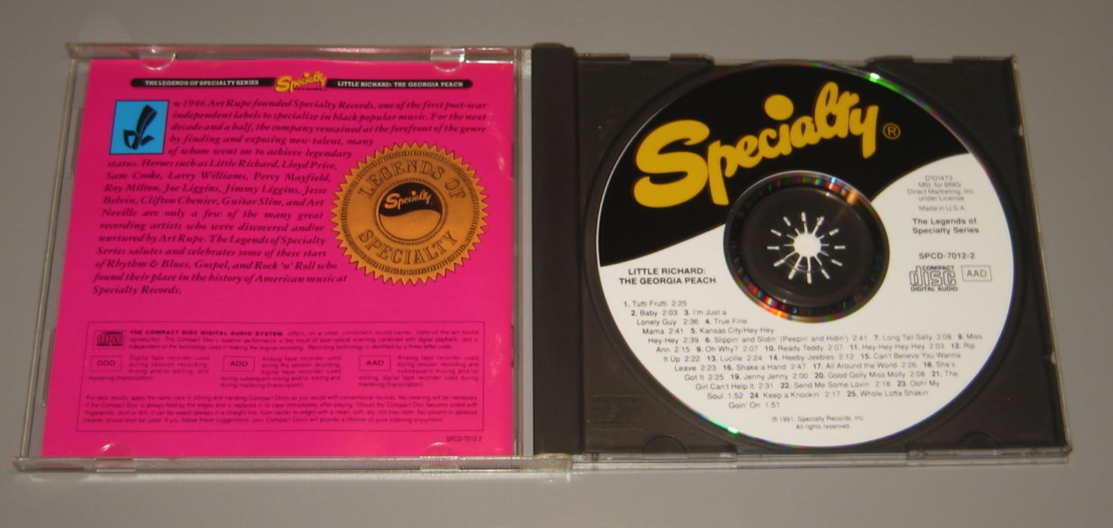 Little Richard - The Georgia Peach (CD, 1991, Specialty Records)