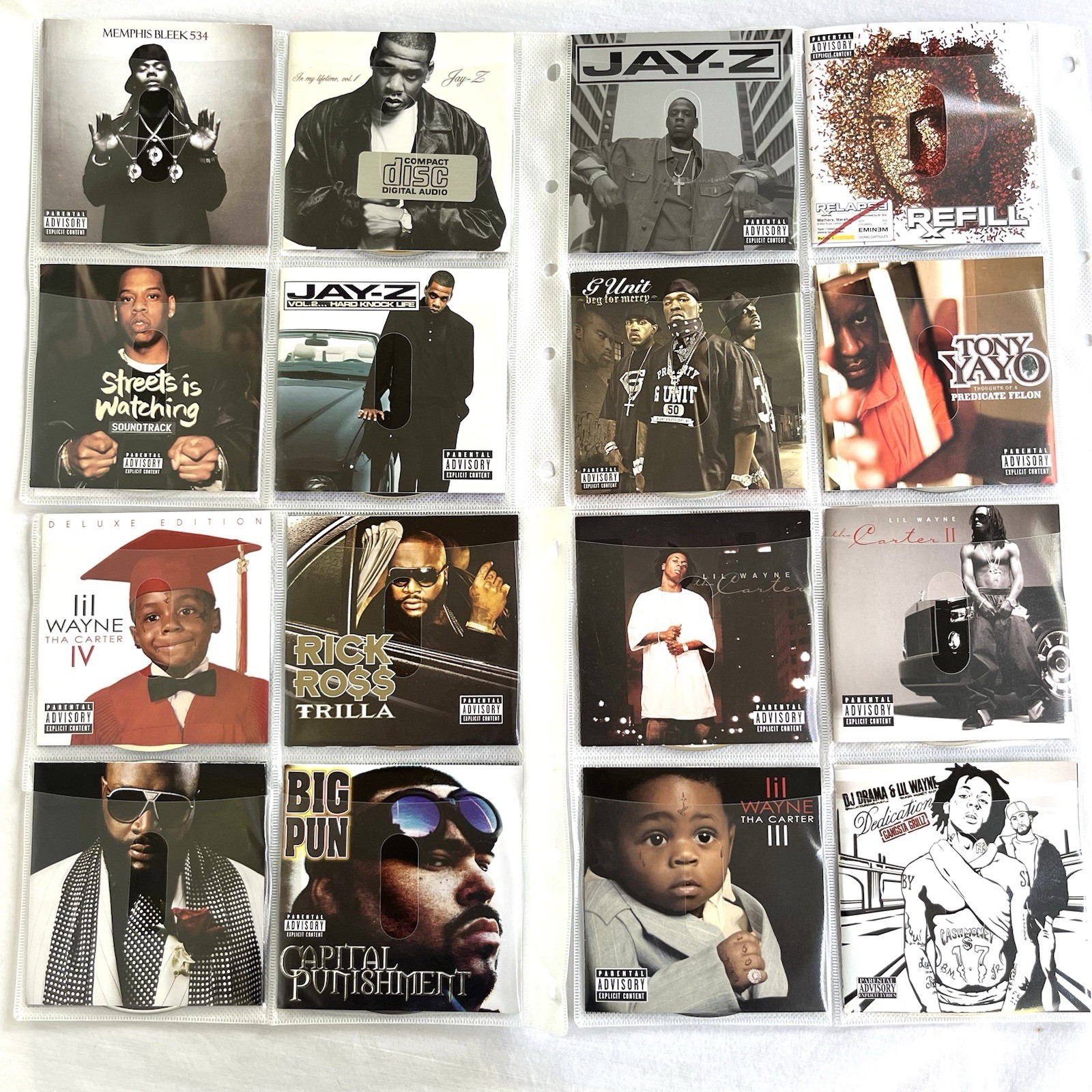 Hip Hop Rap CD Collection Lot of 173 Various Artists 90's 2000's w/ Zip Binder