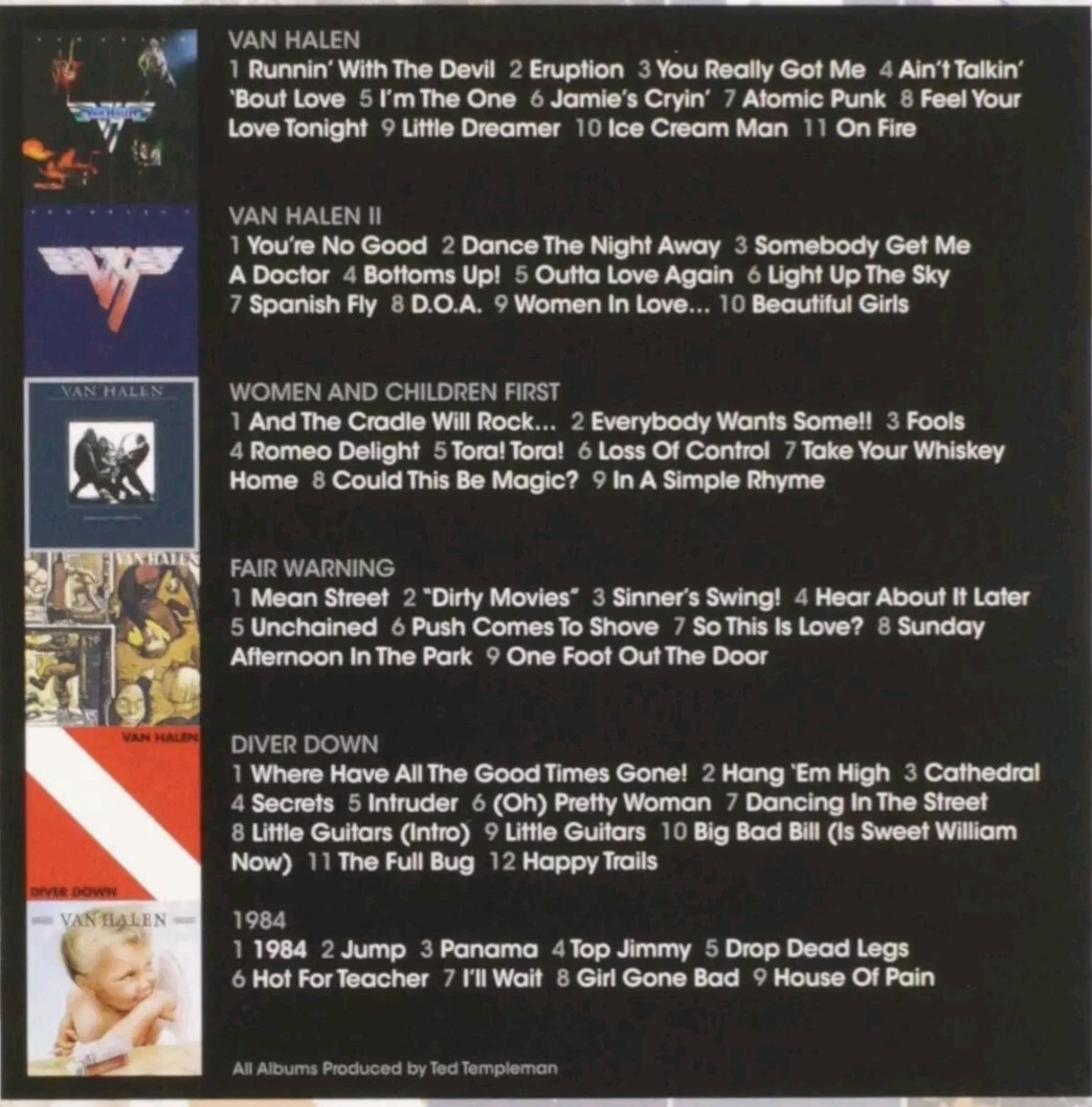 VAN HALEN Studio Albums 1978-1984 by Van Halen (CD💿 2013) Warner New Sealed Box