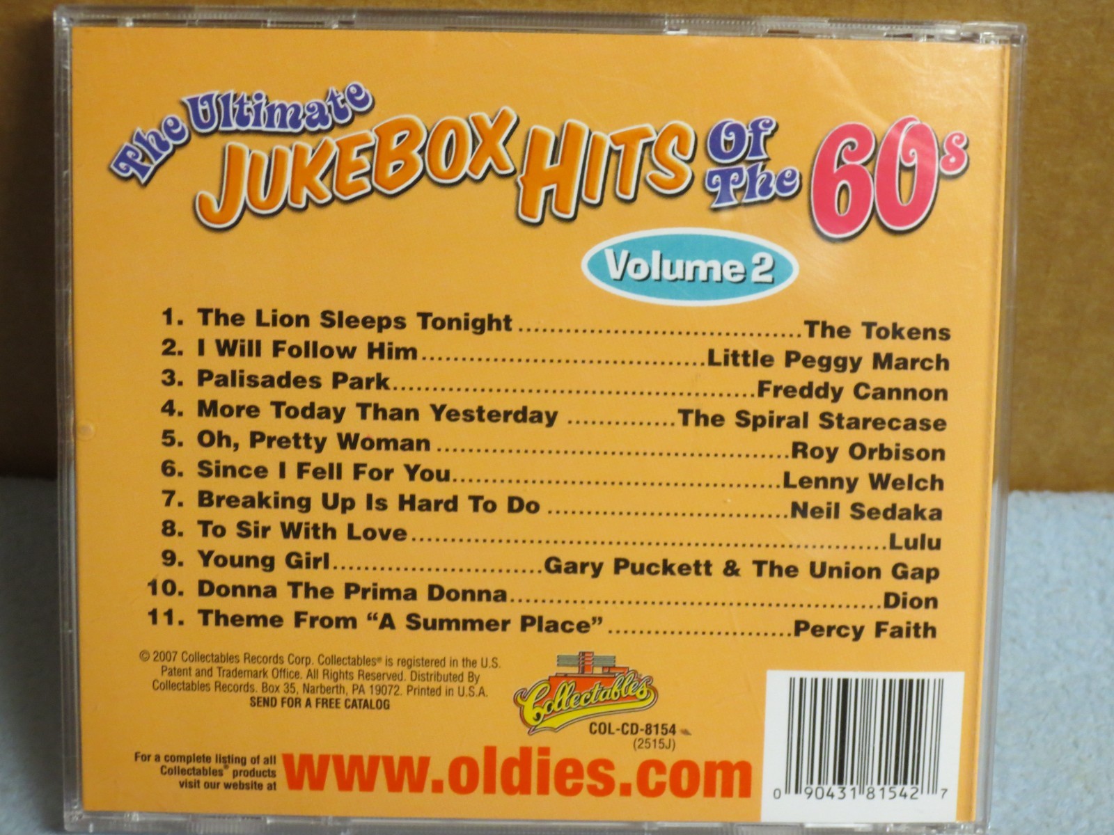 Ultimate Jukebox Hits of the 60s, Vol 2 (CD - 2007 - Collectables – COL CD 8154)