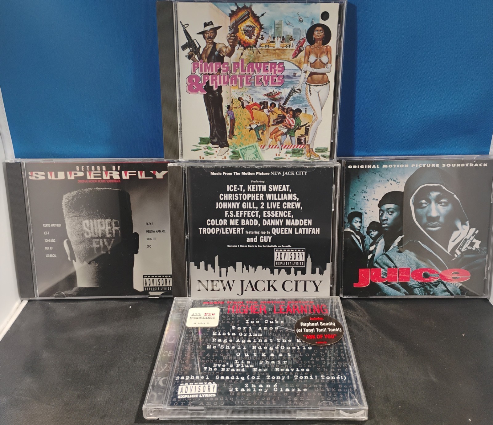 Rap Soundtracks: Pimps, Players & Private Eyes 1991 5 CD Lot Clean Copies