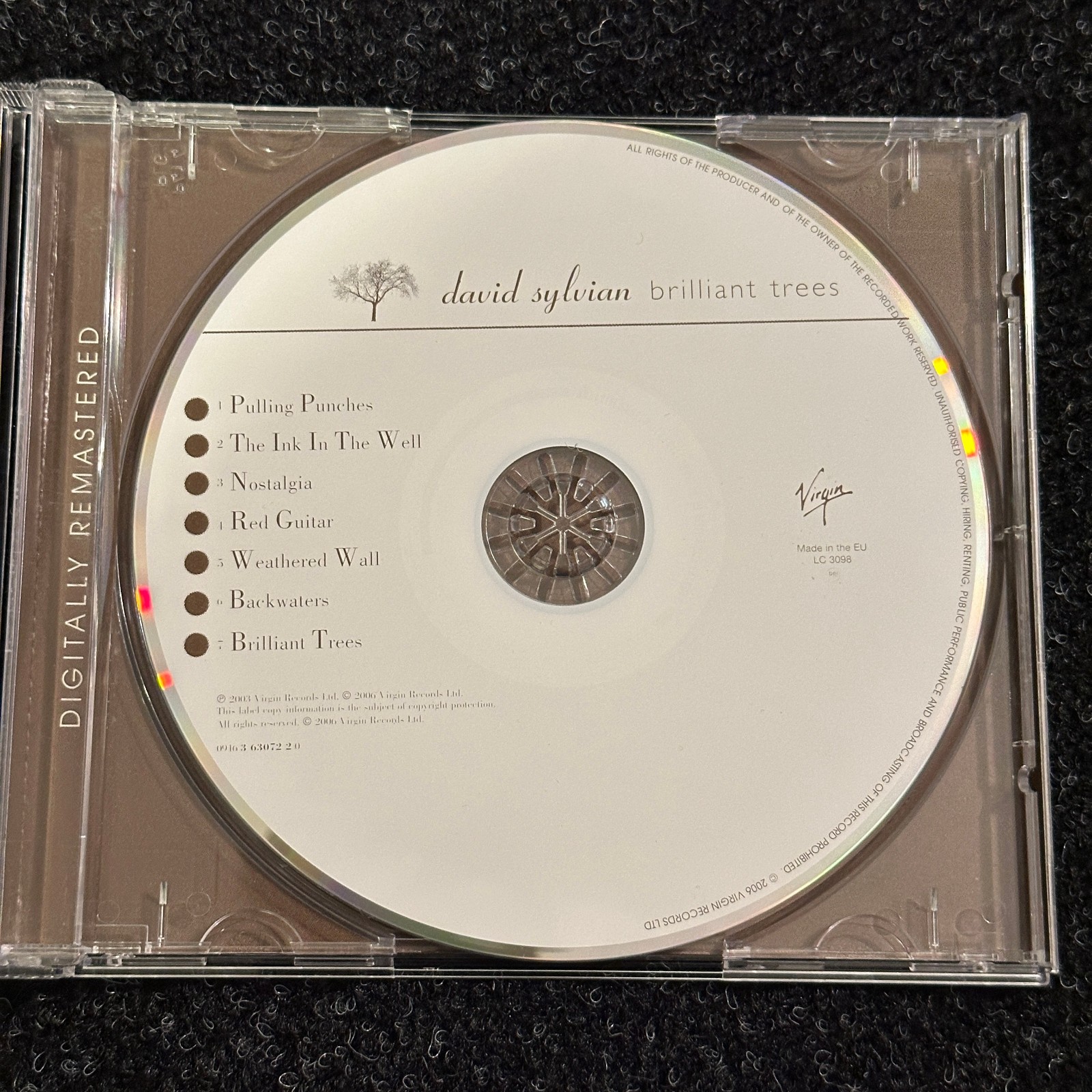 David Sylvian Brilliant Trees European CD 2006 Virgin/EMI Reissue Remastered