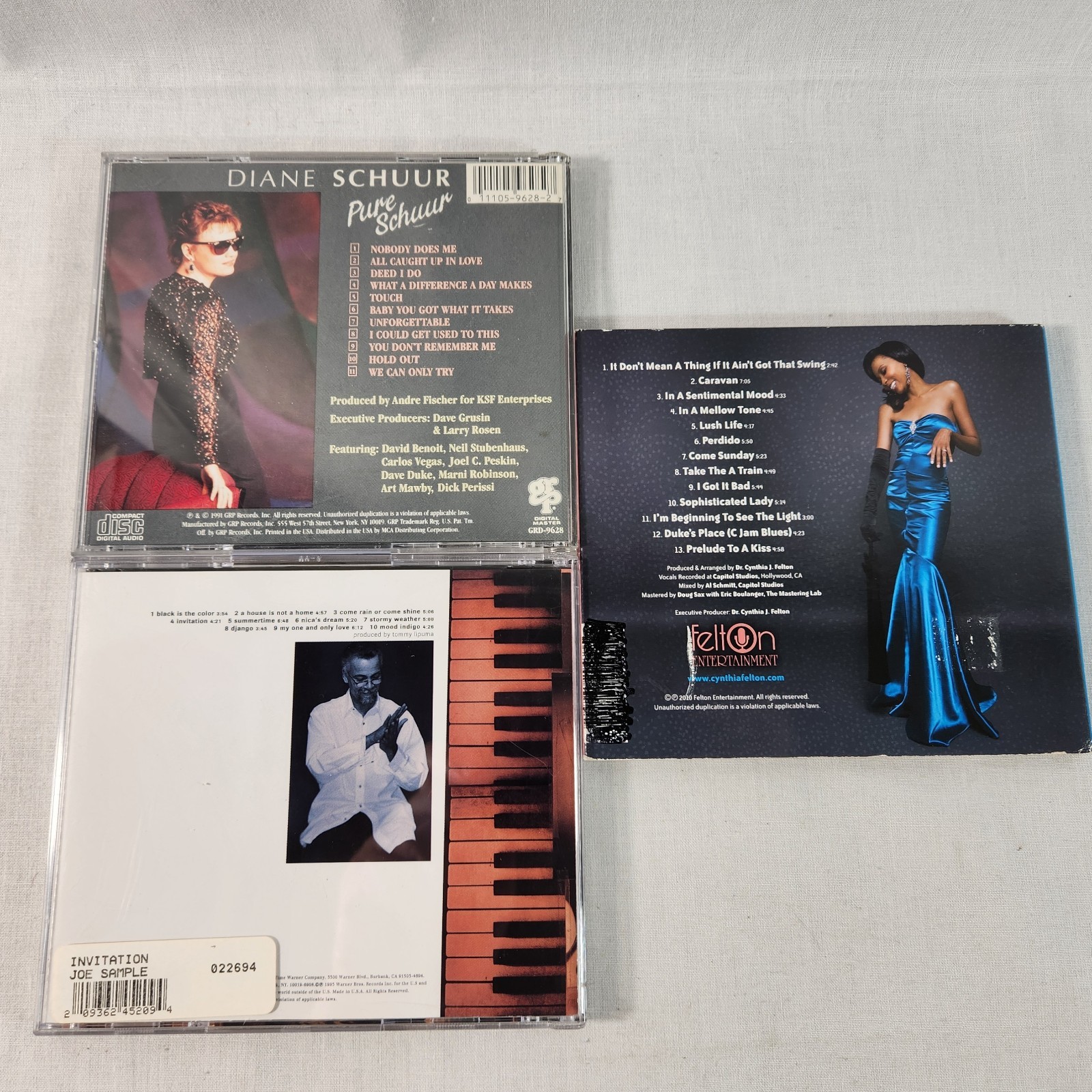 Smooth Jazz 9 CD LOT 1980s - 1990s Diane Schuur Joe Sample + .. Discs NM FREEShp