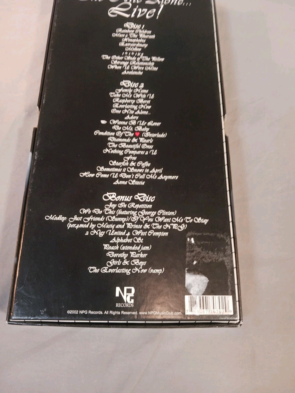 One Night Alone Live! by Prince (CD, 2002) Sealed Discs