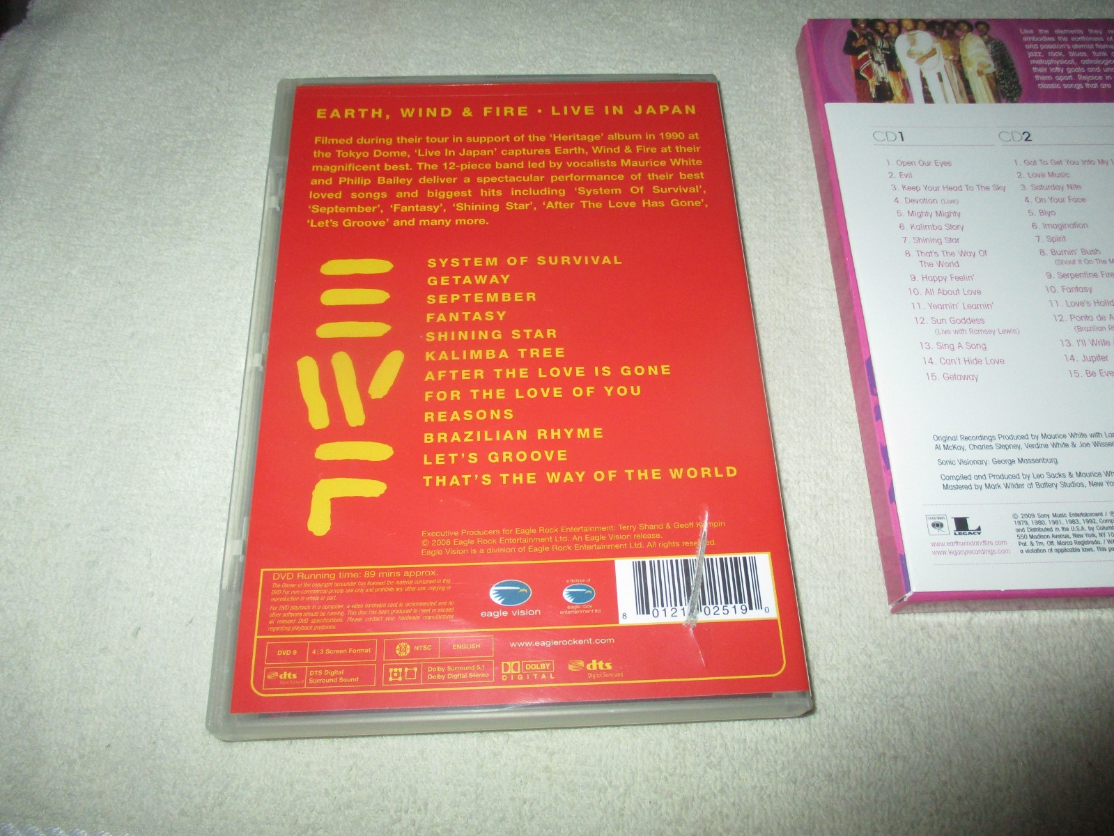 Earth, Wind & Fire Lot ~ CD / DVD Live in Japan 1990 + 3CD Box The Music of EW&F