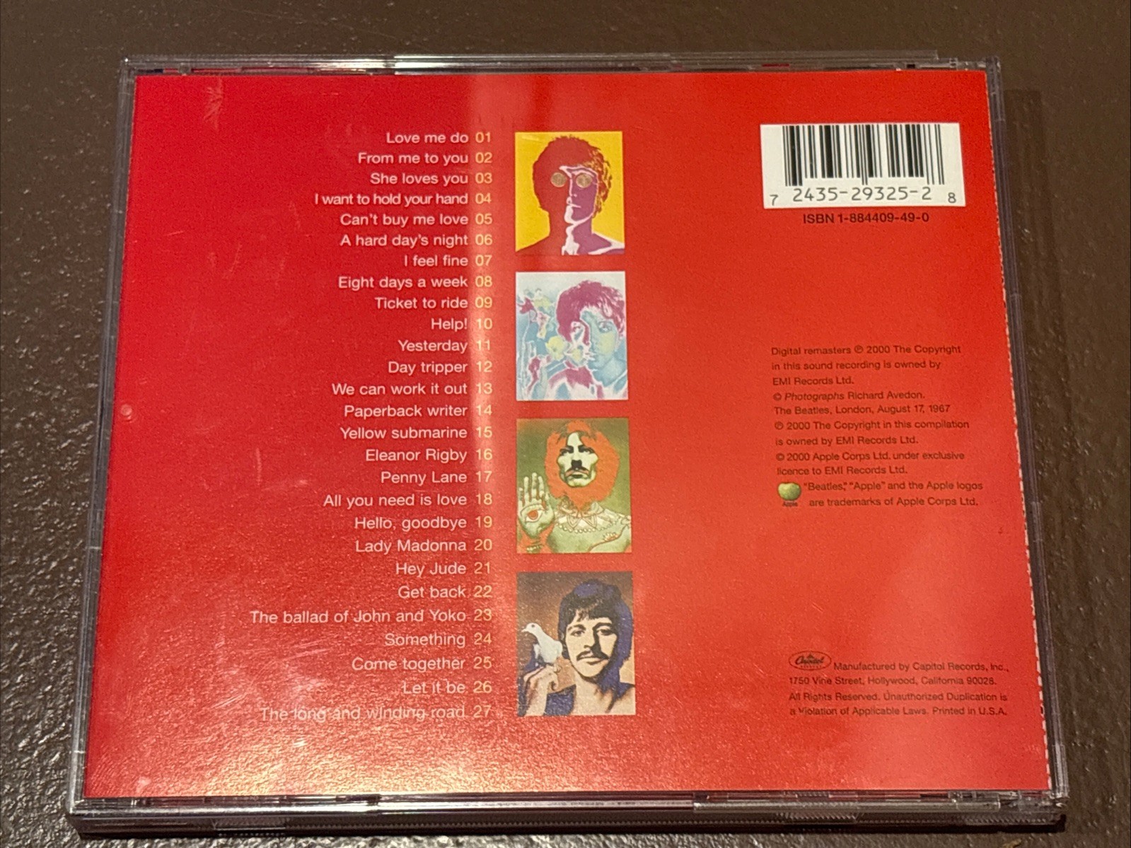 The Beatles One CD 2000 Remastered Apple Records 27 Hits