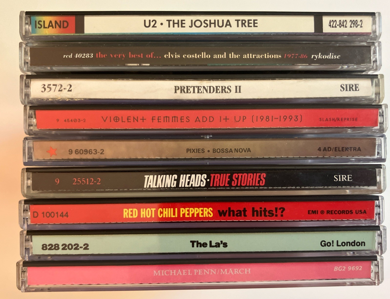 80s Alternative Rock CD Lot The La’s Talking Heads U2 Pixies Pretenders RHCP