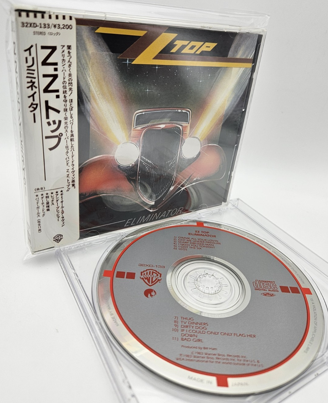 ZZ TOP - Eliminator Japan 1st Edition Target CD 32XD-133 w/STICKER OBI 1985 Rare