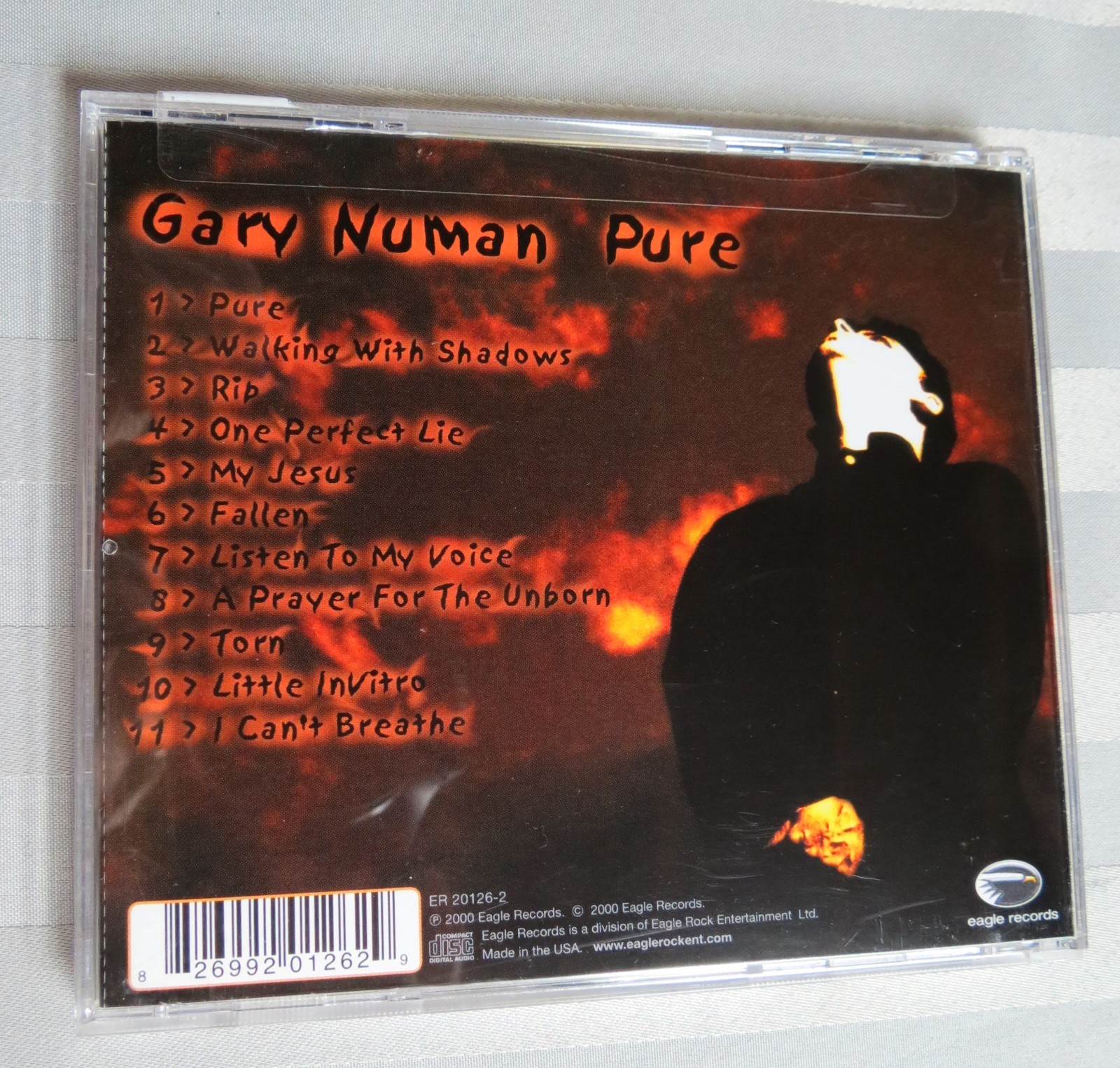 PURE By Gary Numan (2000 Eagle Records) CD
