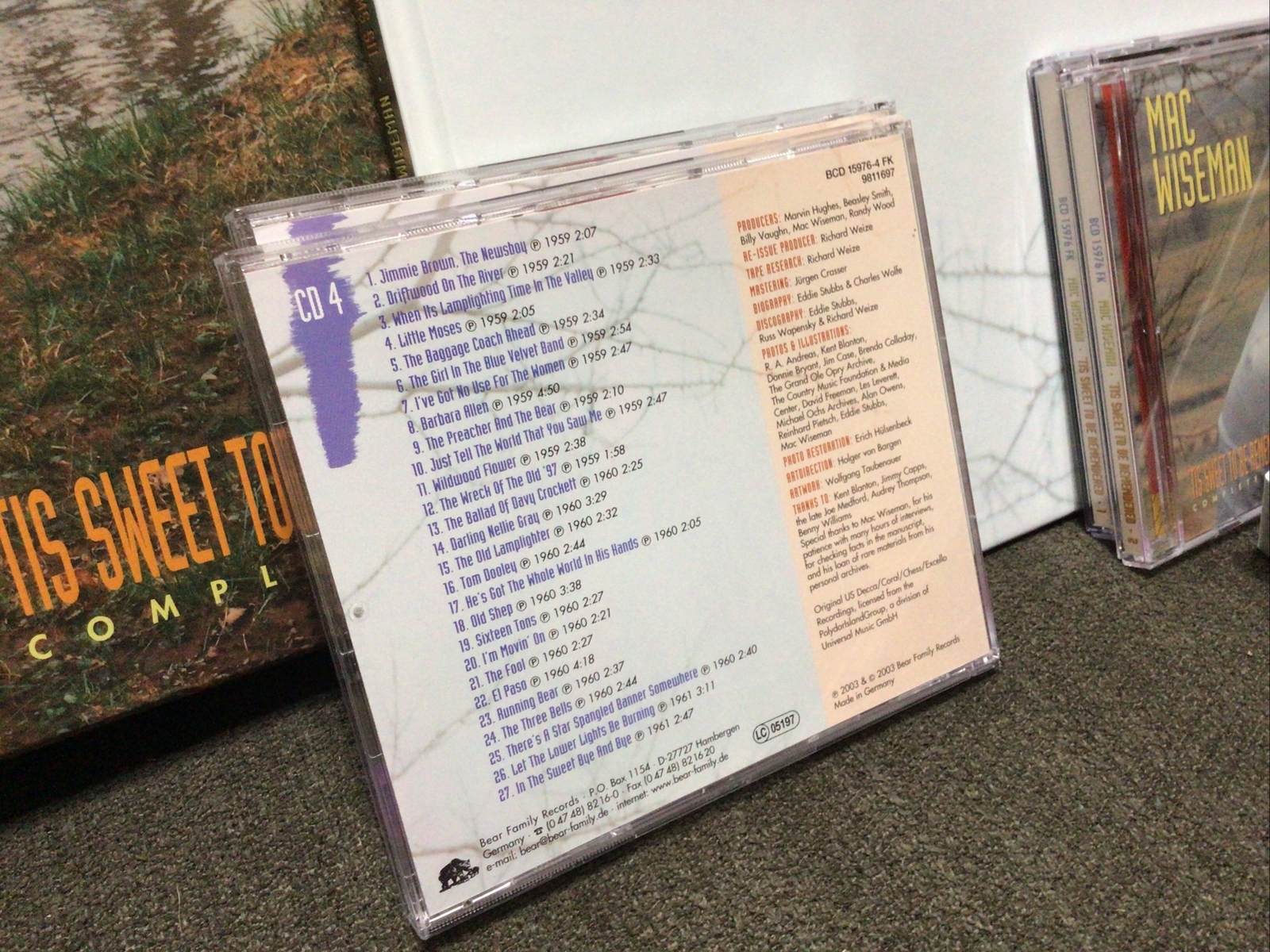 Mac Wiseman Bear Family 6 CD Box Set Complete Recordings 1951 1964 Tis Sweet To