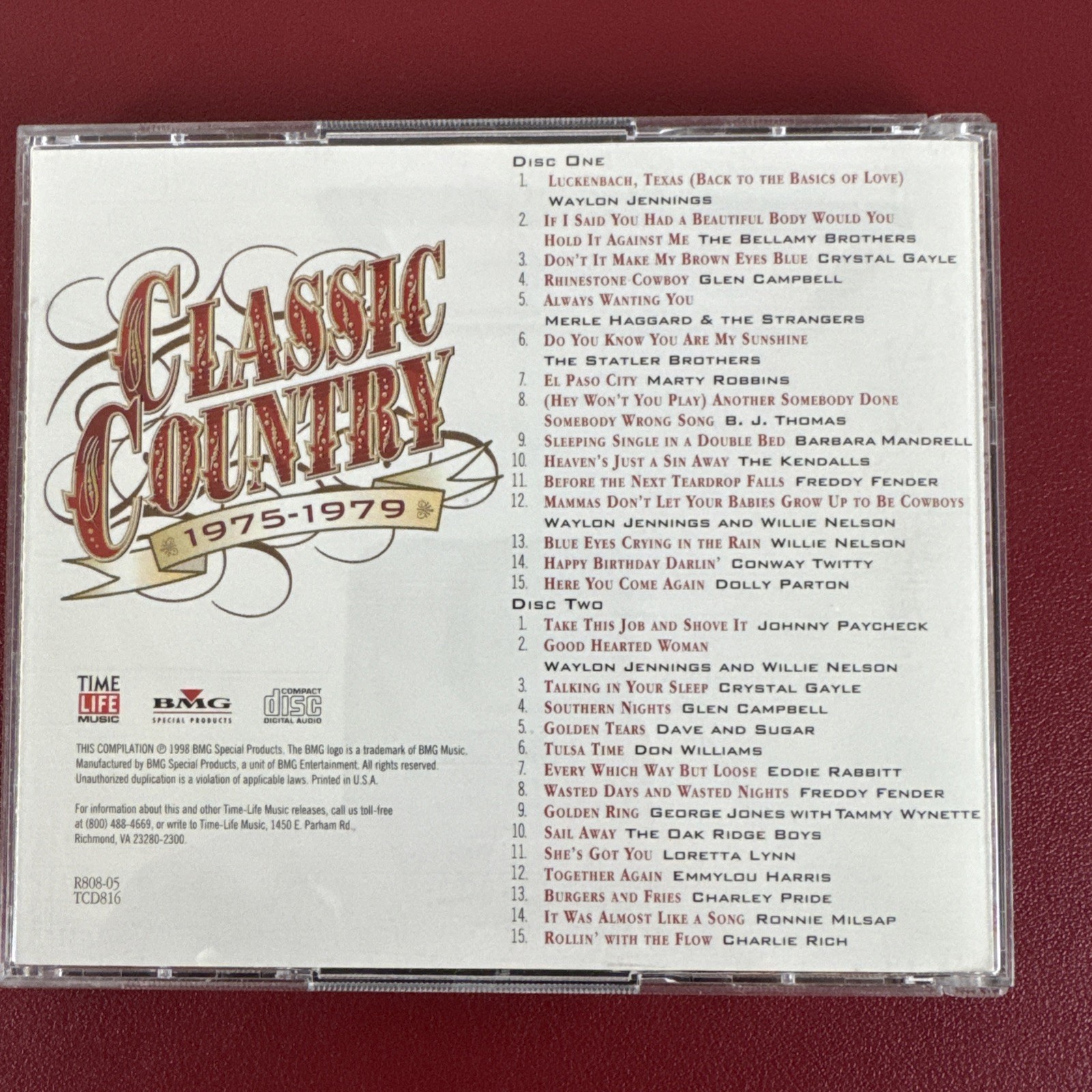 lot of 8 sets 16 CDs , Time Life Classic Country 1940s-1980s
