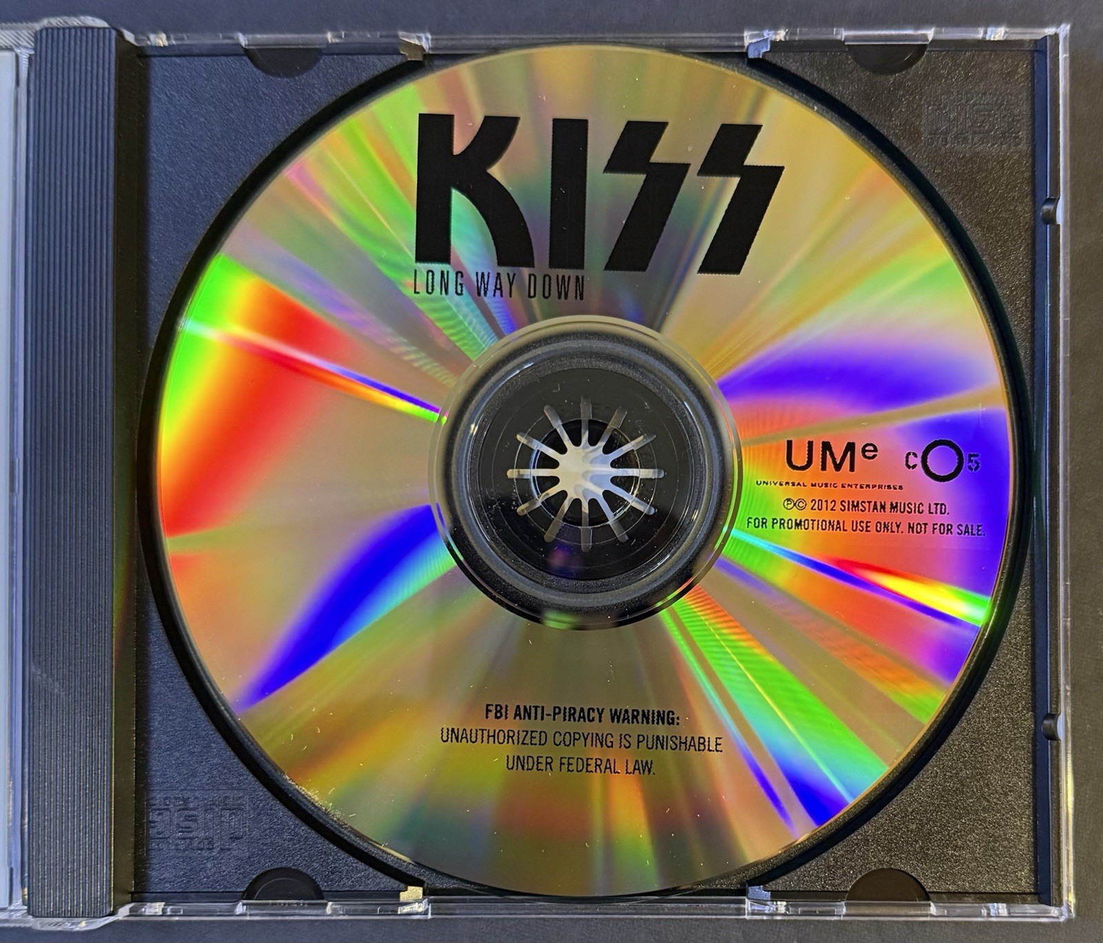 KISS Long Way Down RARE PROMO-ONLY CD/CDr SINGLE 2012 Simstan Ltd. Gene Simmons