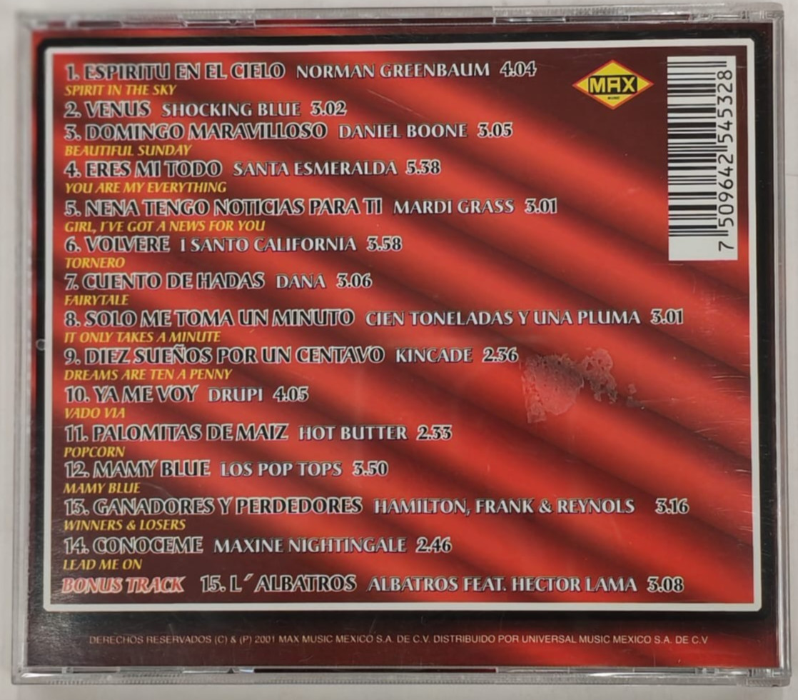 RADIO HITS 70'S, FEAT. SHOCKING BLUE / DRUPPI, 2001 MEXICAN CD, SOC,POP ROCK,
