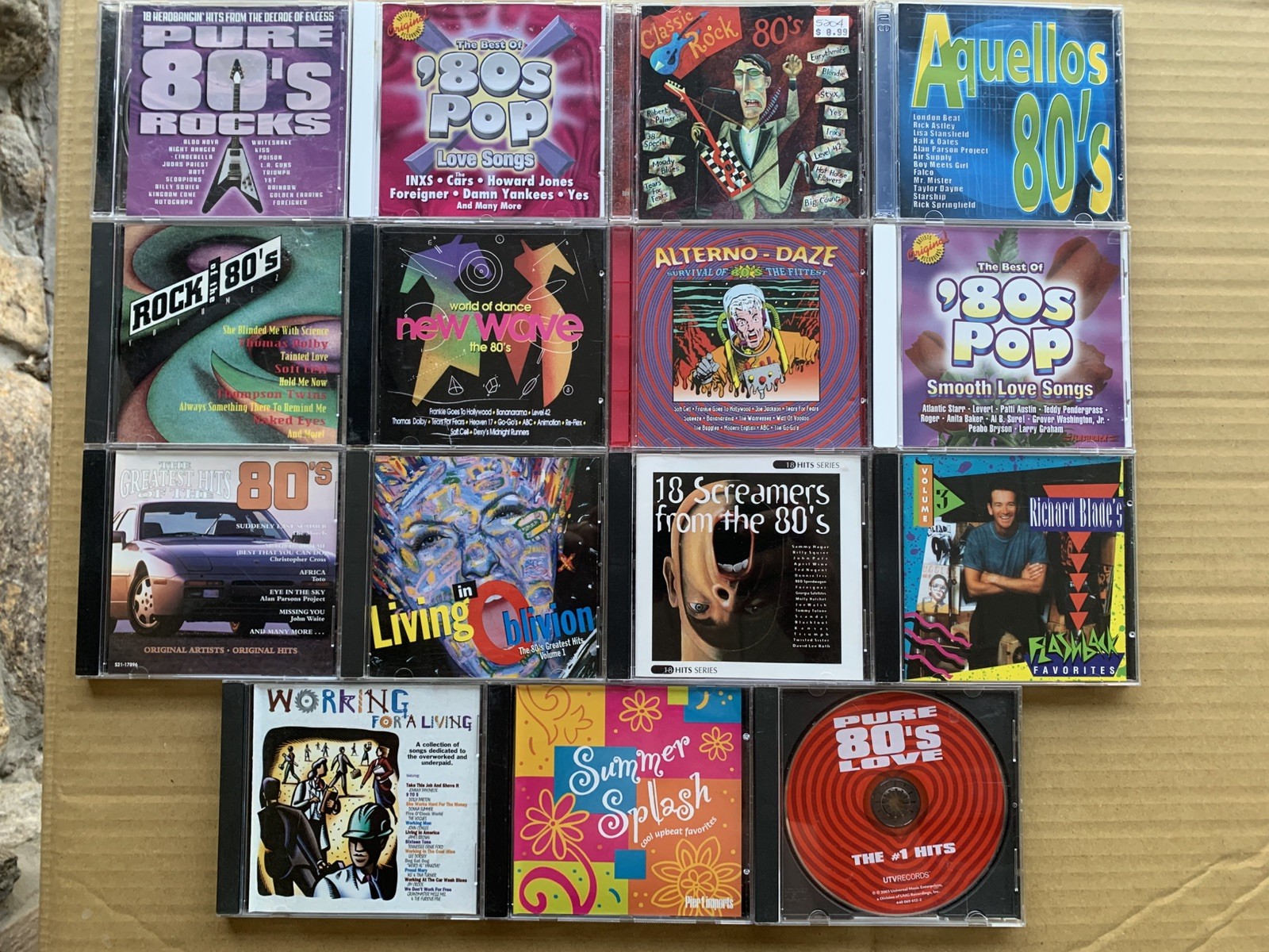 1980's 16 CD Lot - 80's Greatest Hits Classic Rock New Wave Pop Love - Like New