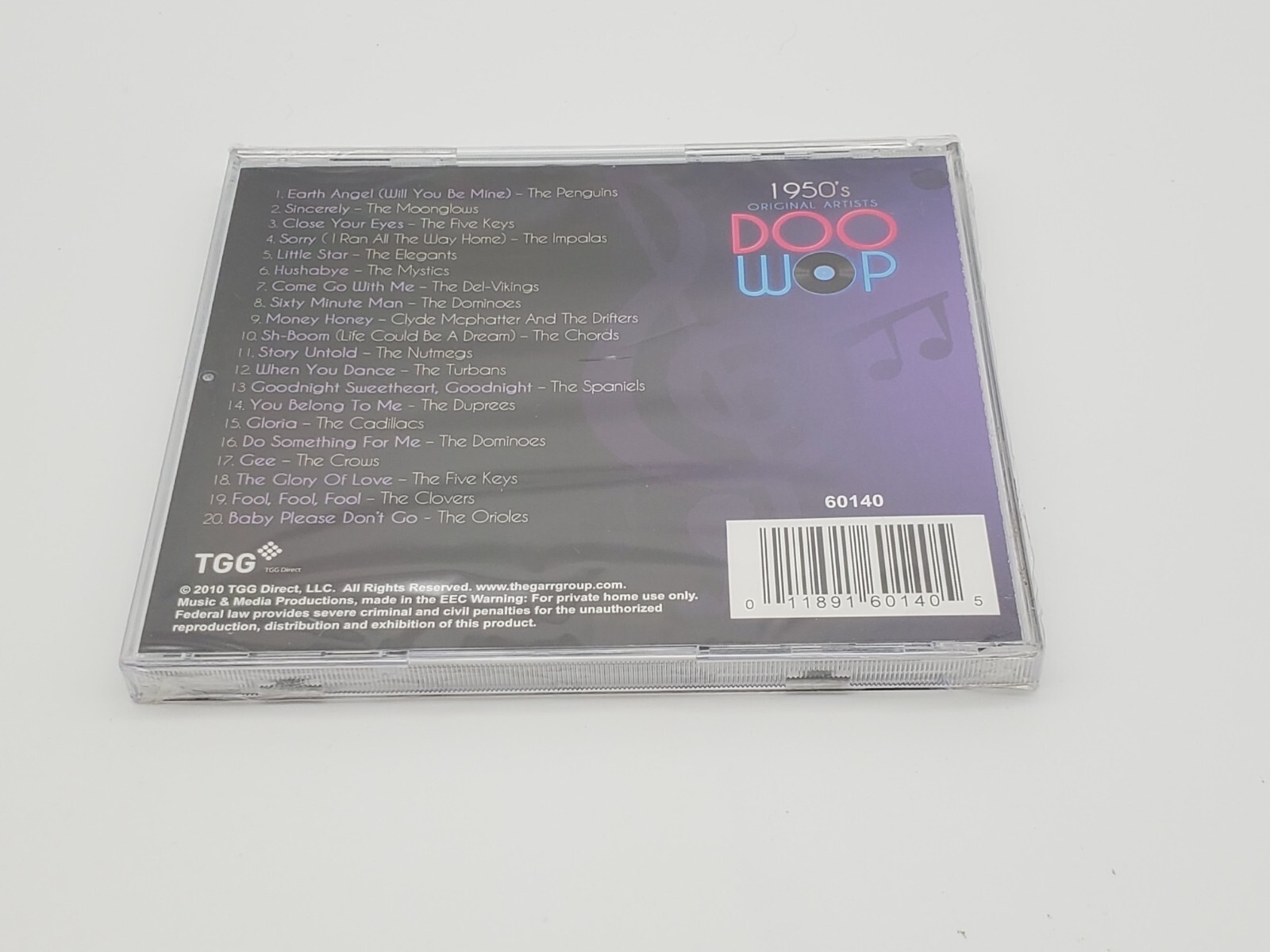 Doo Wop Classics: 50's 20 Hits by Various Artists (CD, 2010) - New