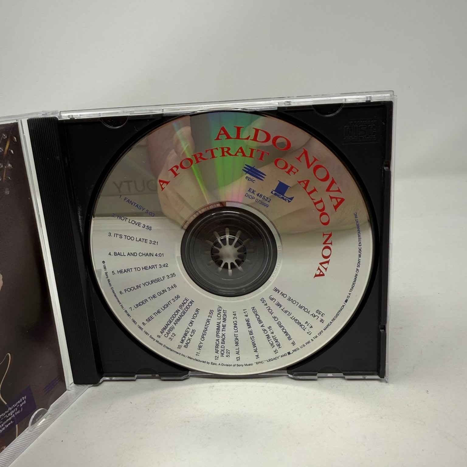 Aldo Nova – A Portrait Of Aldo Nova (CD, 1991) Epic Legacy Records - Hard Rock