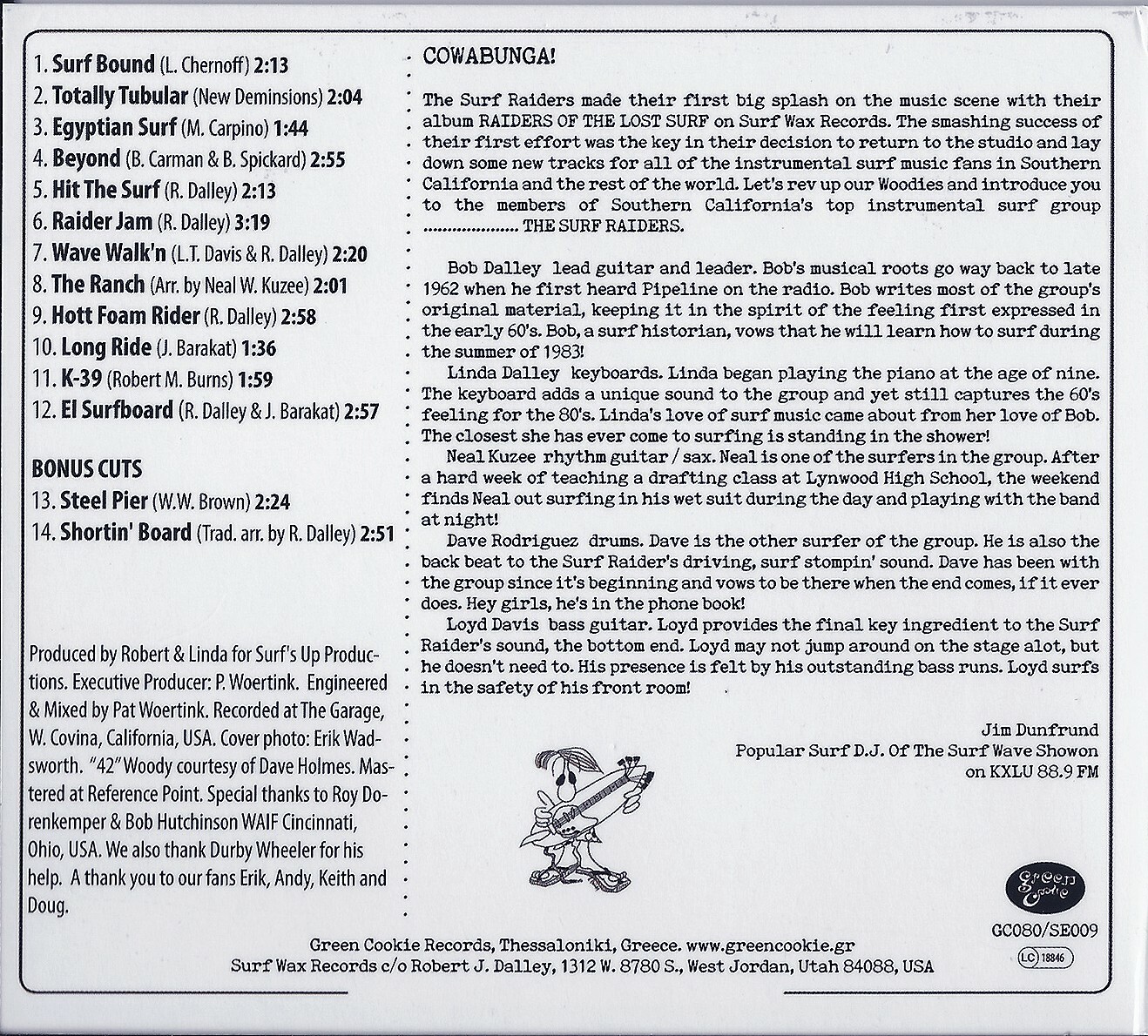 Surf Bound By The Surf Raiders NIP, Reissue