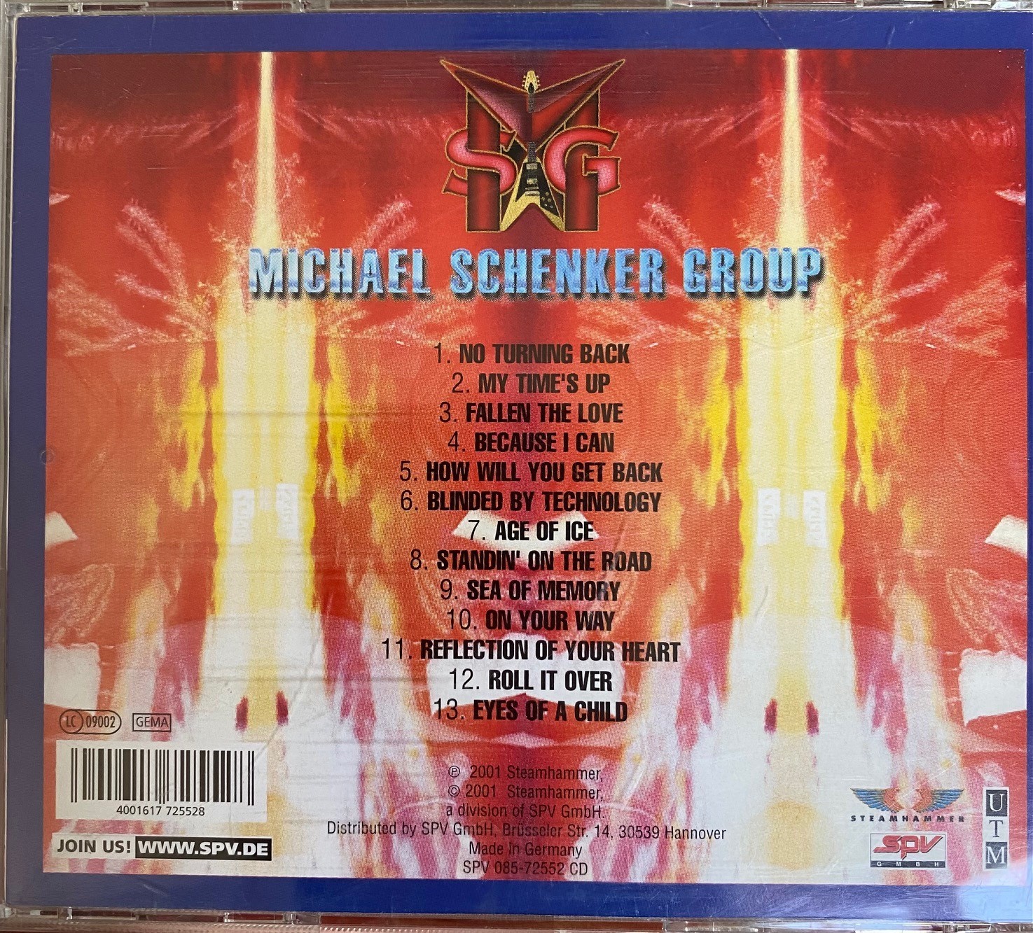 Michael Schenker Group - 'Be Aware Of Scorpions' 2001 CD Very Good condition