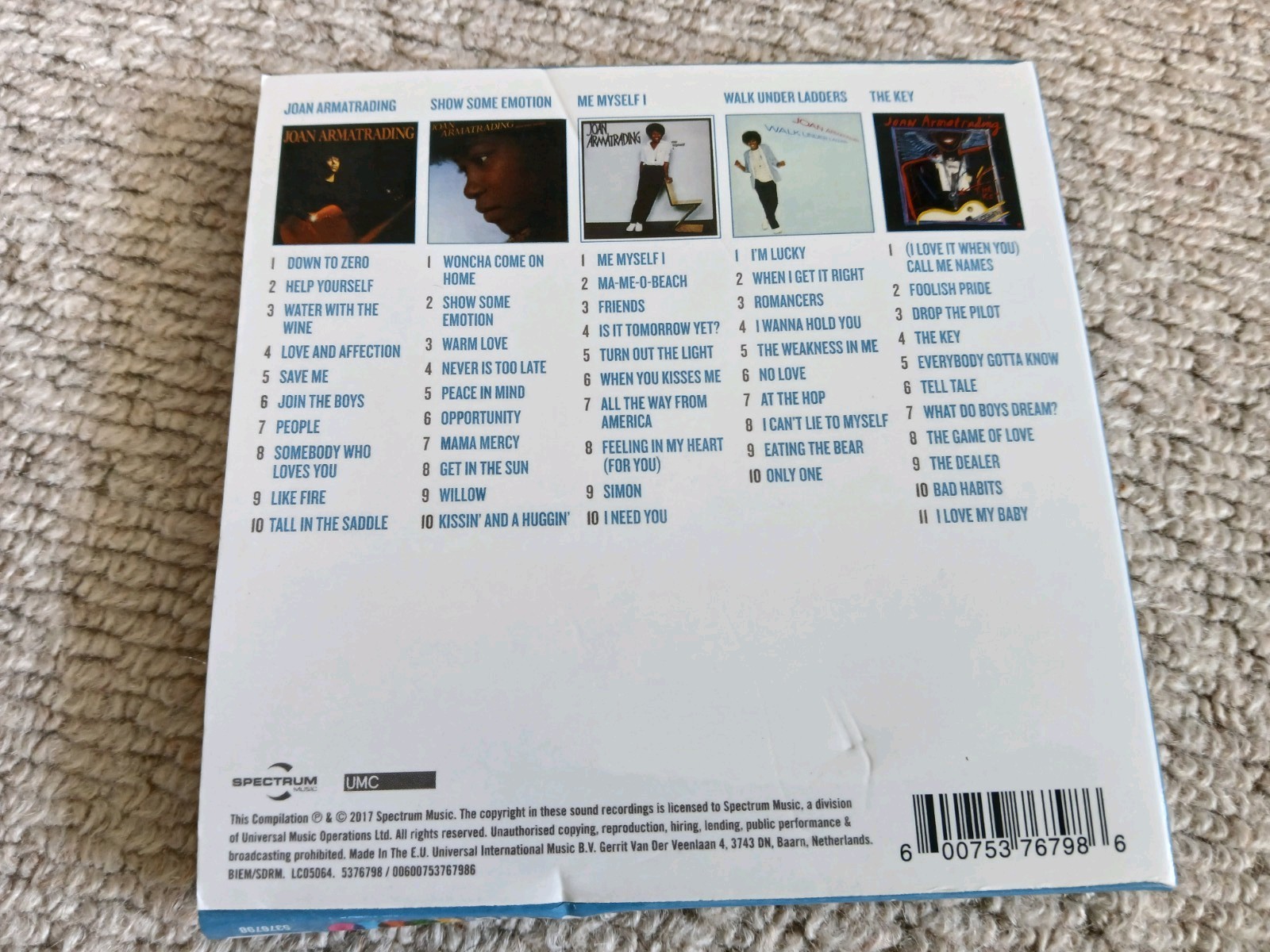 Joan Armatrading Classic Albums CD Box Set 5 Discs, 2017