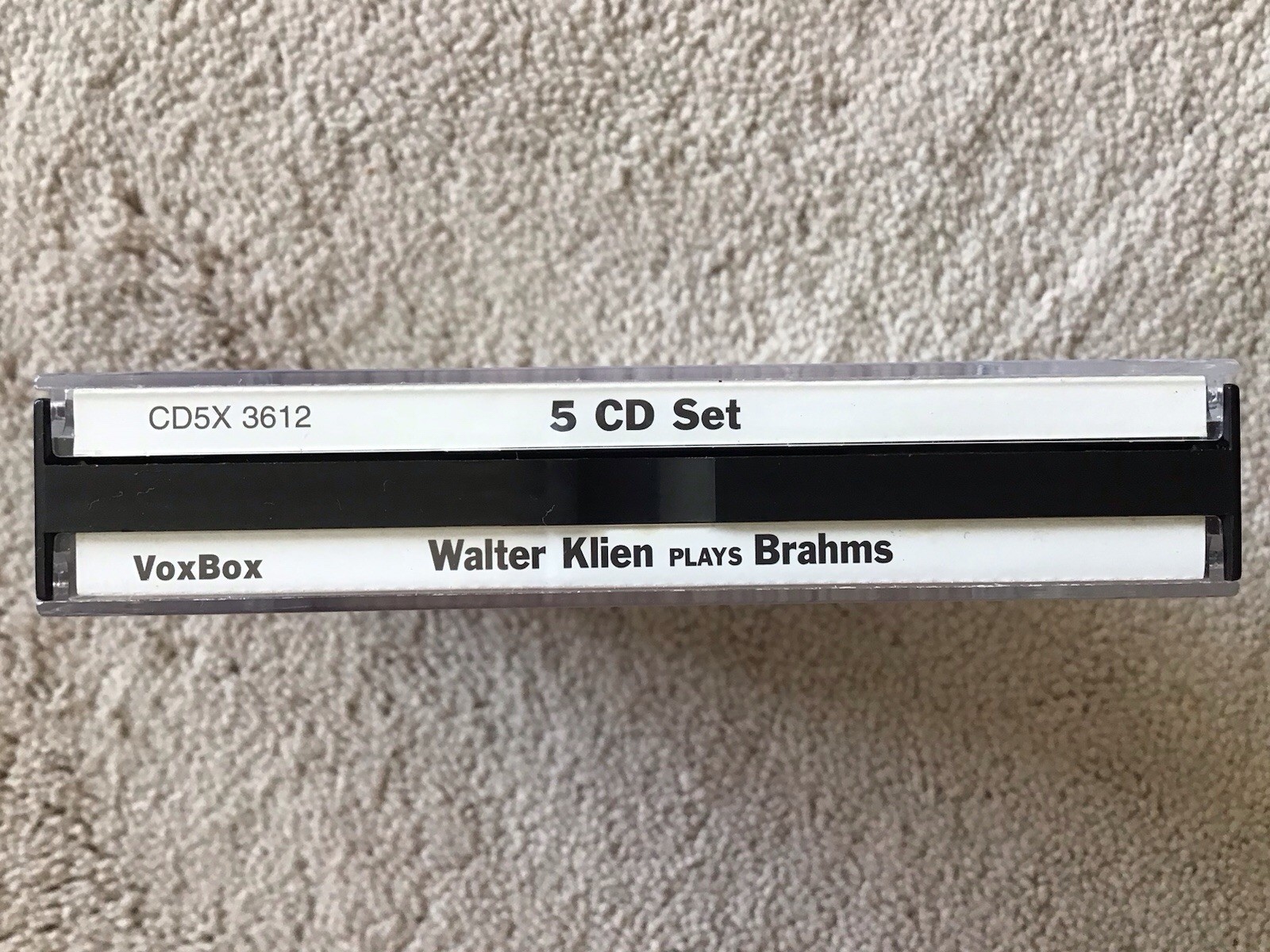 Walter Klien Plays Brahms 5 CD Set 2004 VoxBox CD5X 3612 Plus Extra Inserts