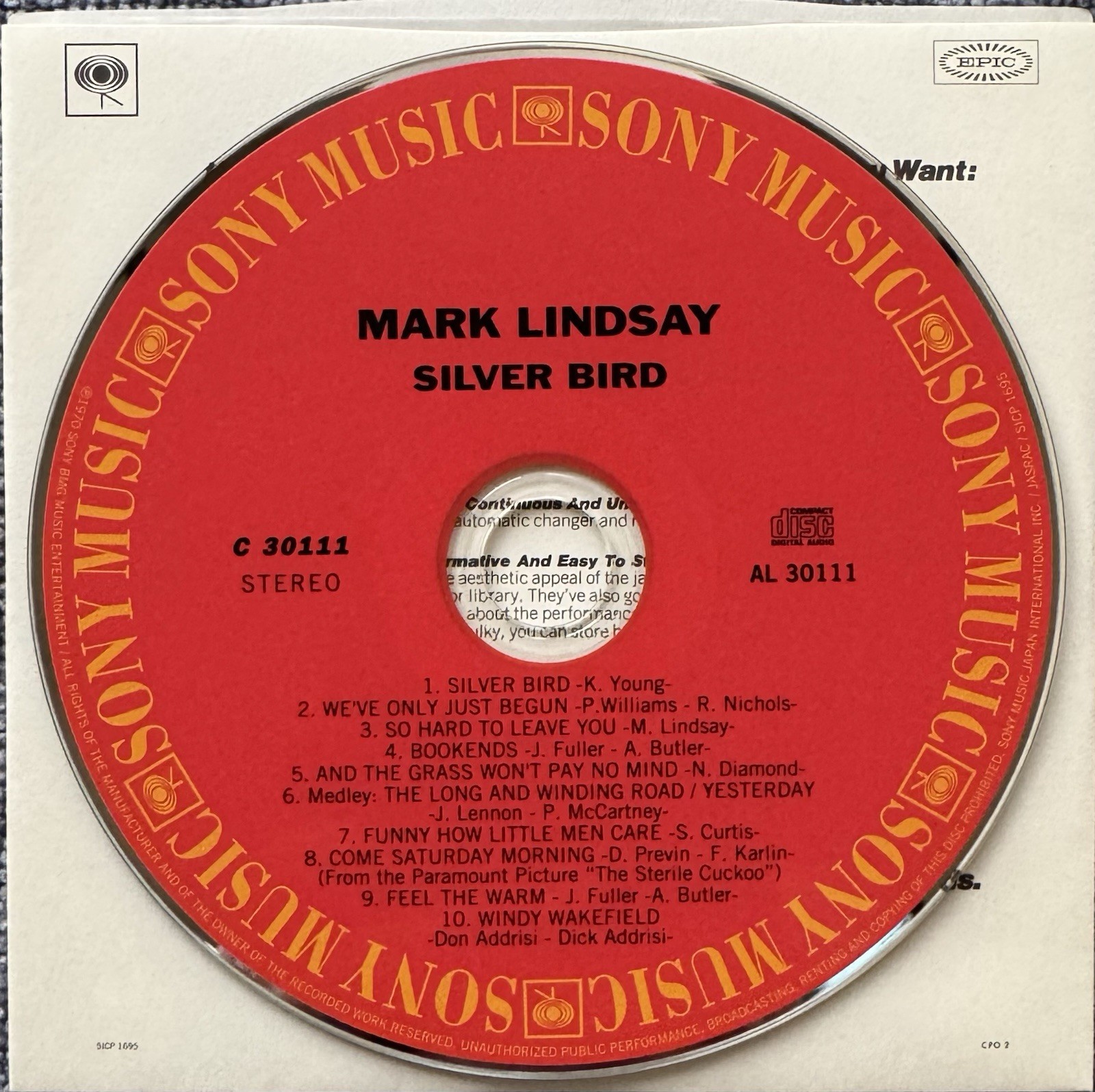 Mark Lindsay - Silverbird (Authentic Japan Mini LP CD, Near Mint, 2008)