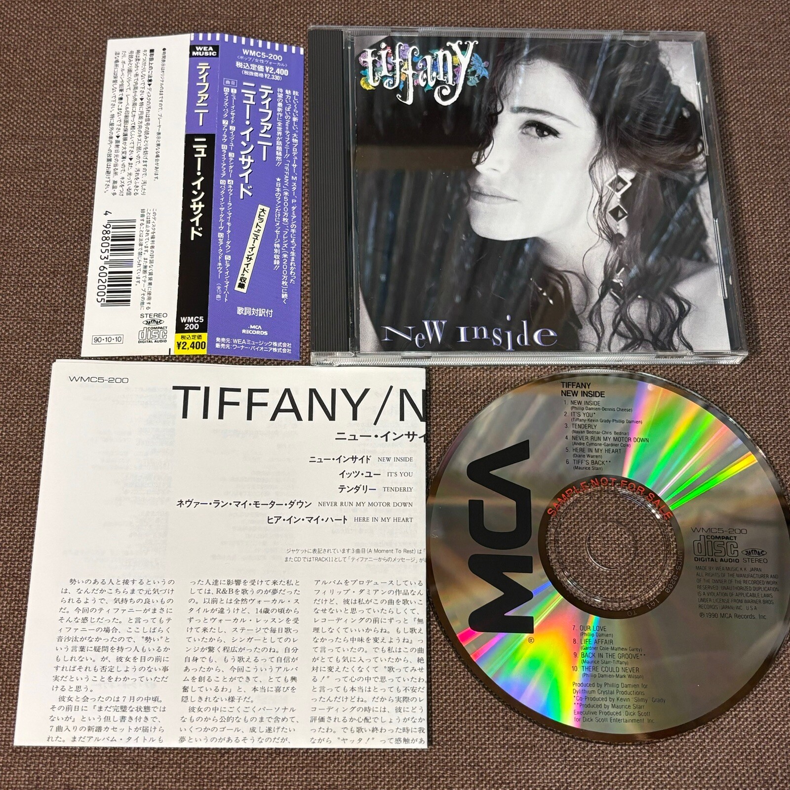 Promo TIFFANY New Inside JAPAN CD WMC5-200 w/ OBI + JAPANESE INSERT 1990 issue