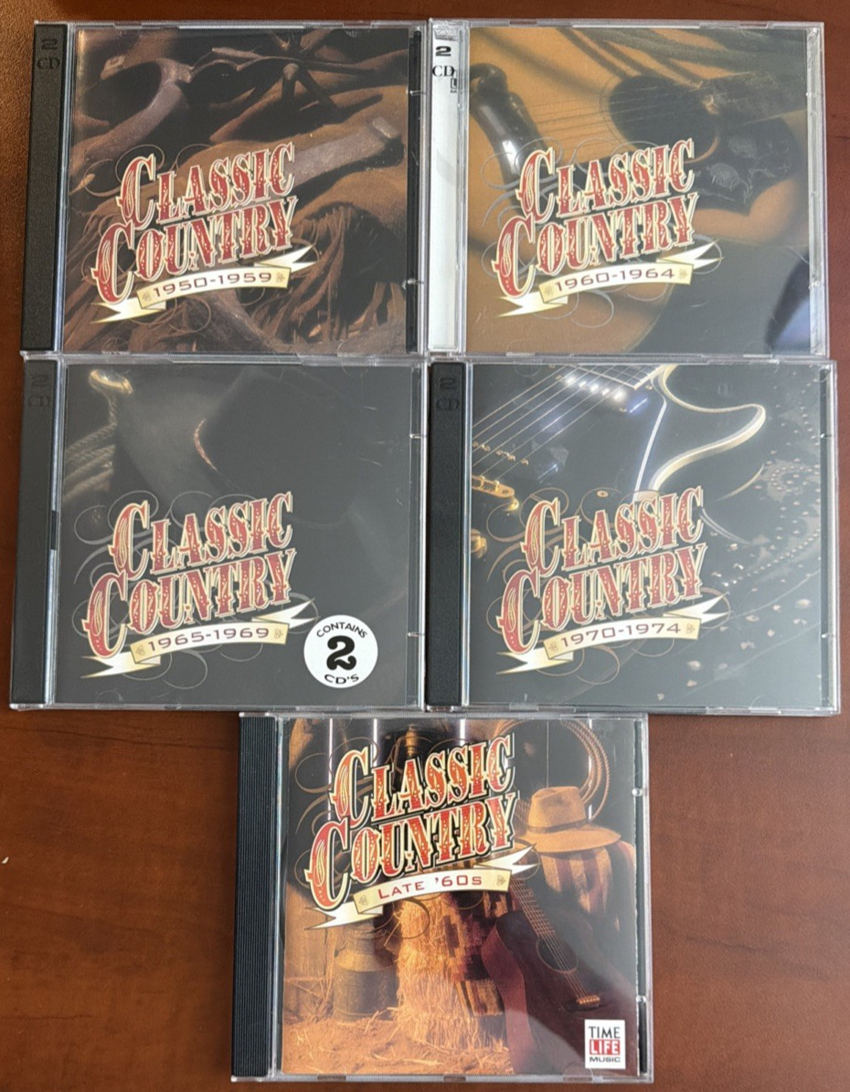 Time Life Classic Country CD Lot of 5 1950s 1960s 1970s Vintage Country Hits