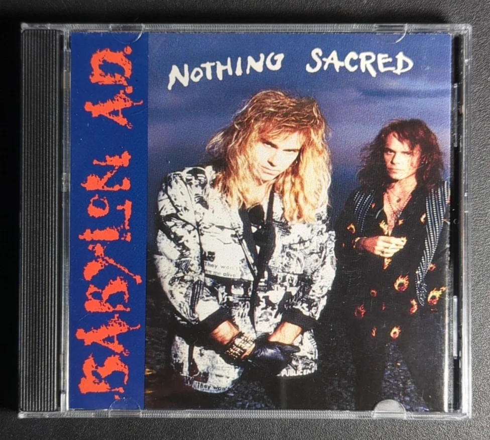 Babylon A.D. Nothing Sacred CD 1992 Arista Rare OOP Glam Hair Metal Rock Disc NM
