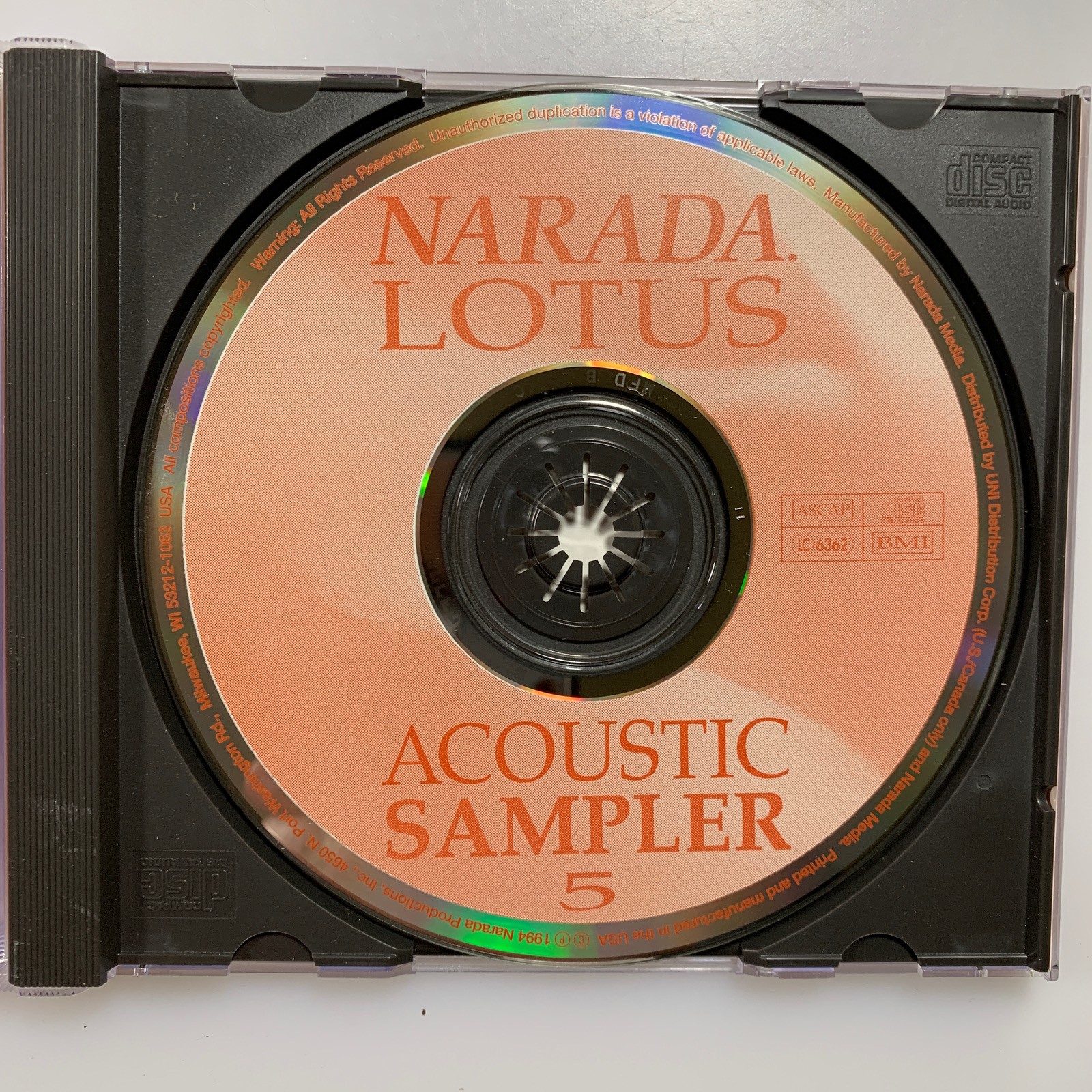 NARADA LOTUS ACOUSTIC SAMPLER 5 CD 1994 NARADA NEW AGE JAZZ FUSION