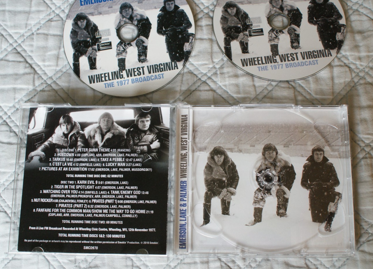 Emerson Lake & Palmer - Wheeling West Virginia 2 CD 1977 Broadcast 2020 UK RARE