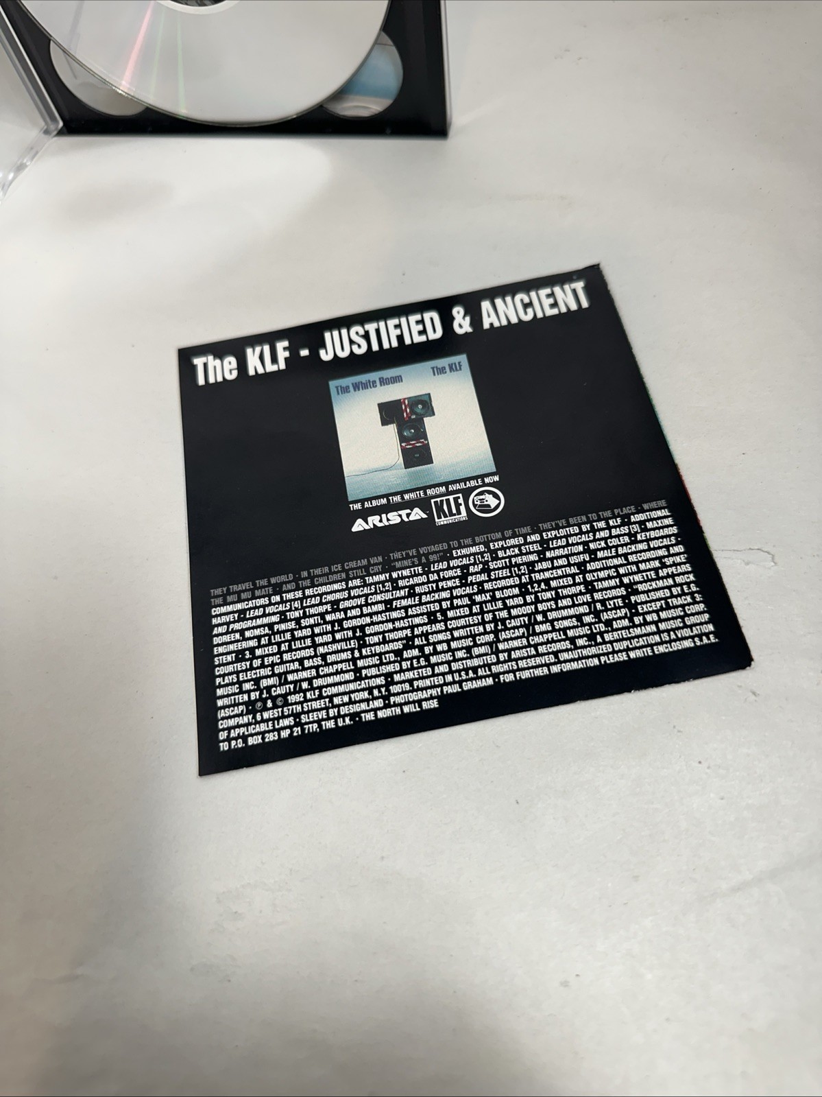 THE KLF - JUSTIFIED & ANCIENT /the White Room - Double Album unique Z Jewel Case