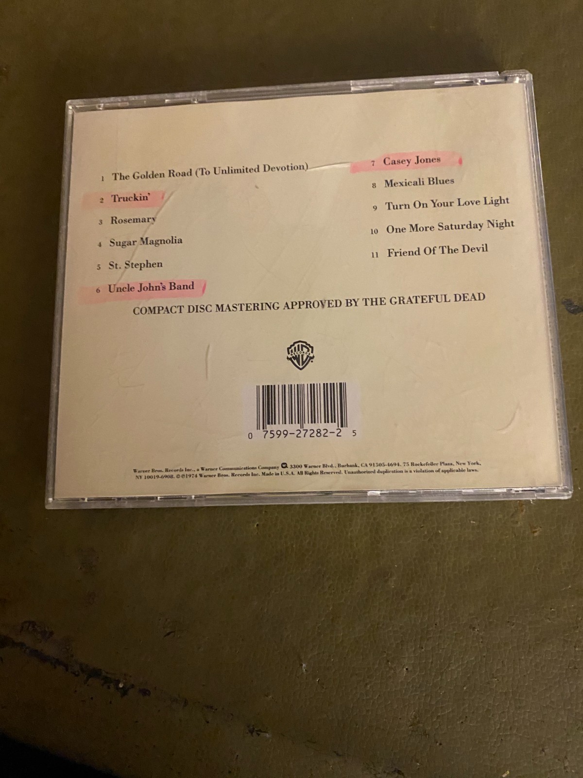 Grateful Dead *Skeletons In The Closet *CD *NM/NM *1988 *Warner Bros *2764-2 *(4