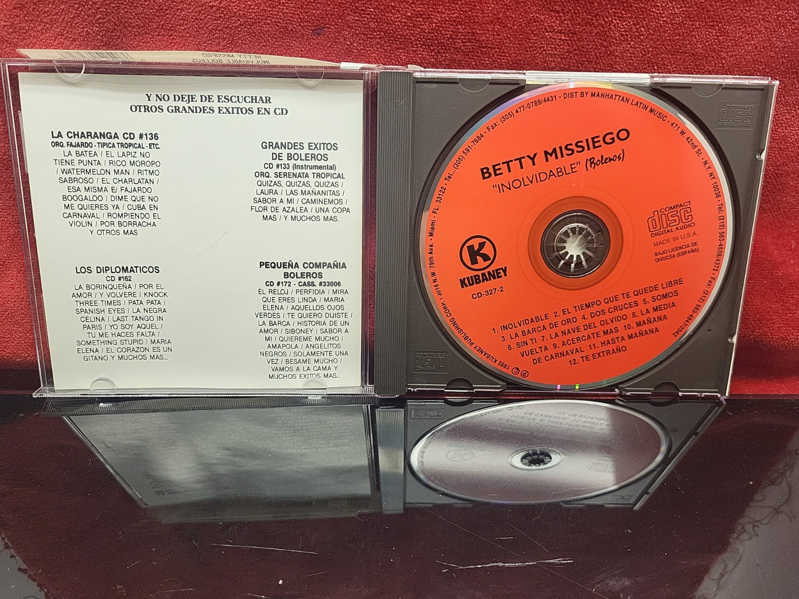 Betty Missego - Inolvidable (CD, 1992, Kubaney) CD-327-2