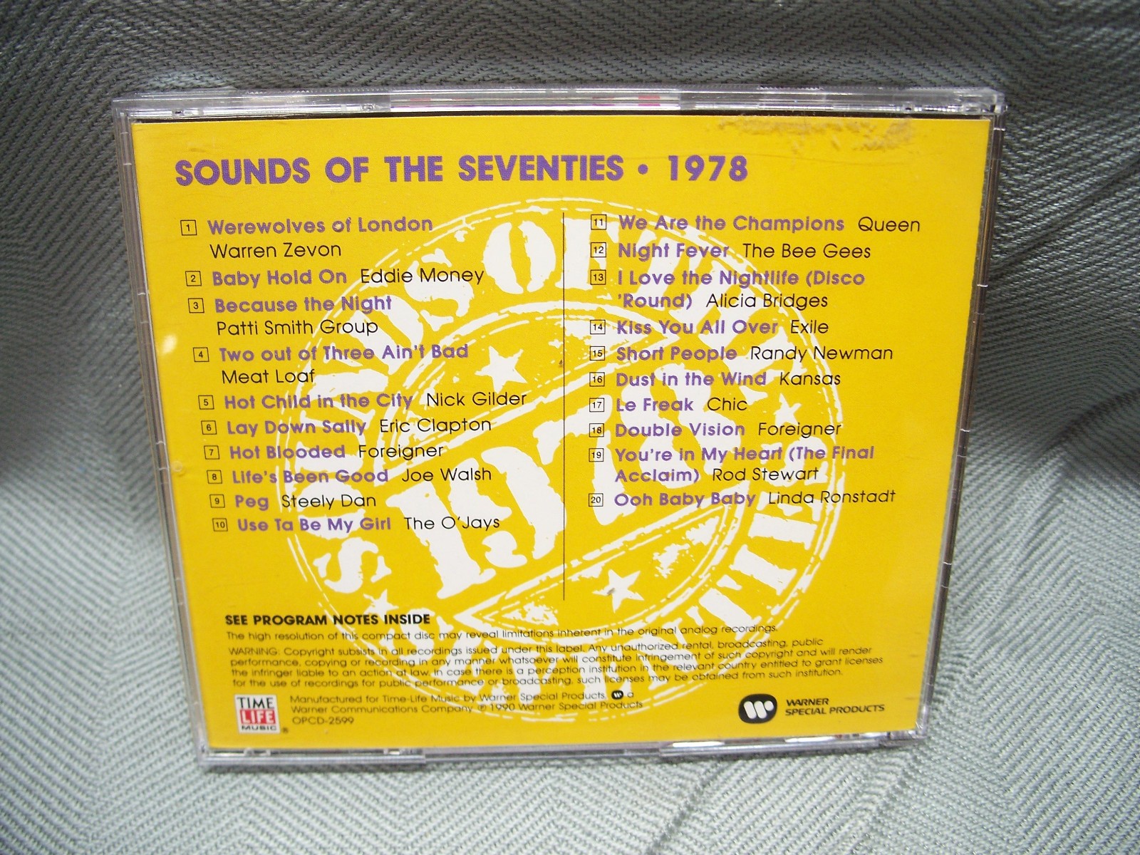 SOUNDS OF THE 1970'S 1978 CD VG CONDITION