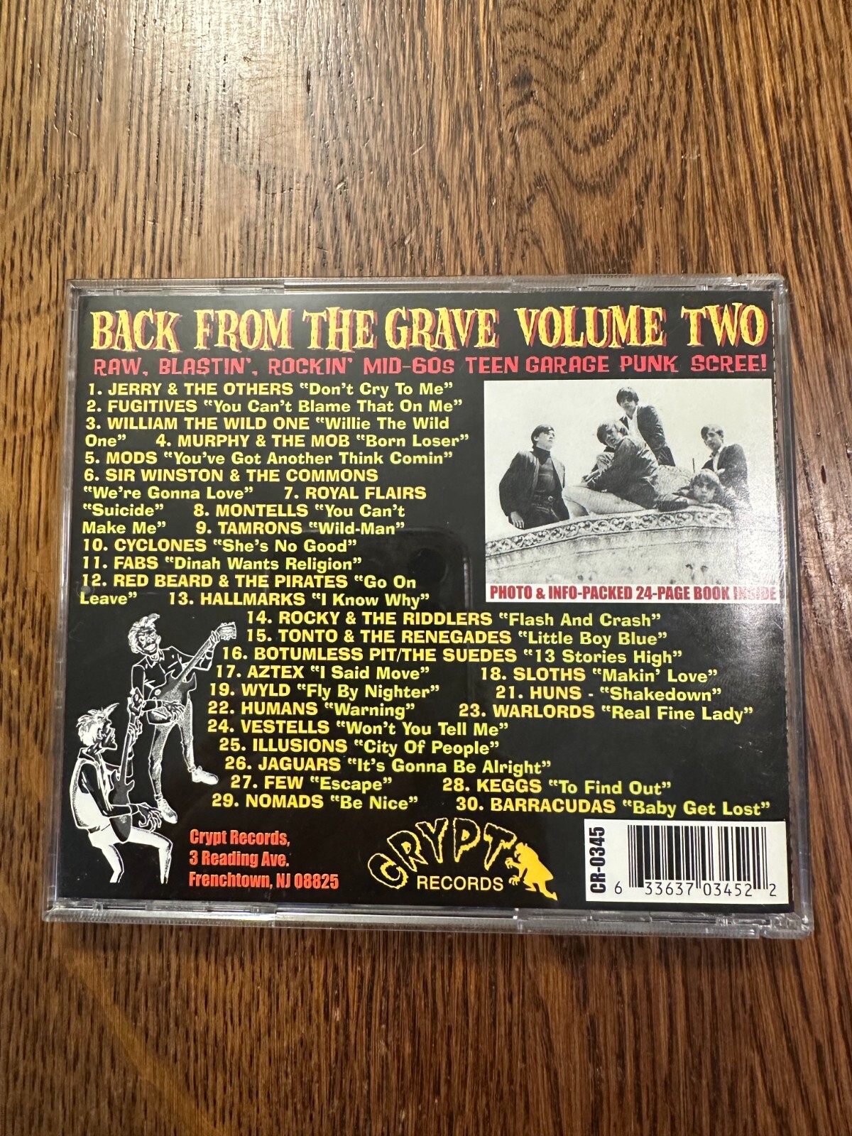 Back From The Grave Volume Two Raw 'N' Crude Mid-60's Garage Punk! CD CR-0345